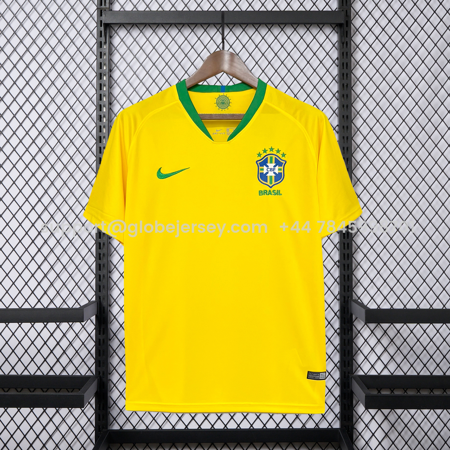 GlobeJersey-Retro Brazil 2018 Home Jersey