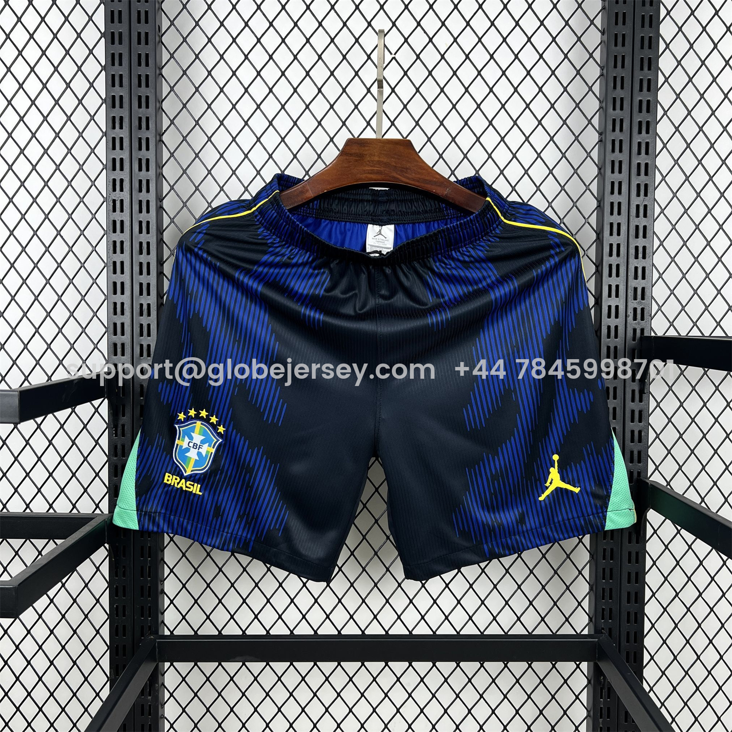 GlobeJersey-Brazil 2026 Away Blue Shorts - Fans Version