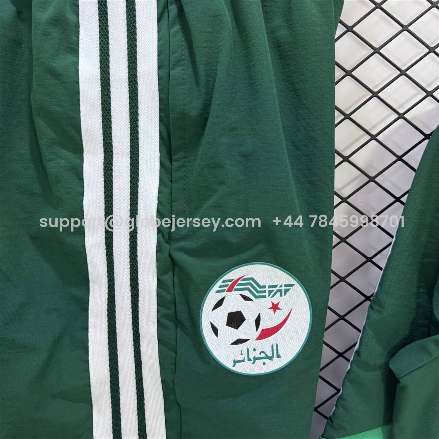 GlobeJersey-Algeria 2026 Windbreaker Training Set - Deep Green Top and Pants