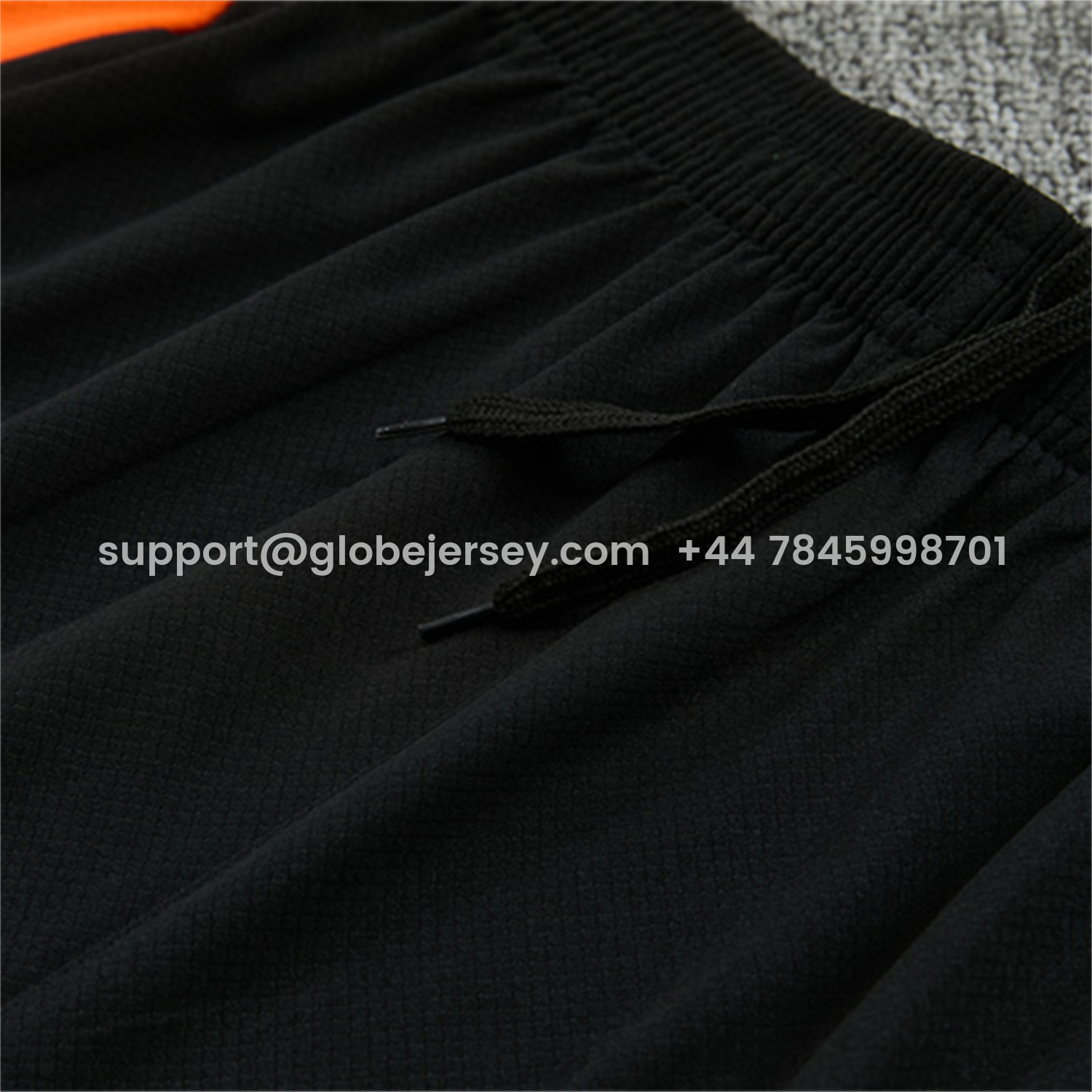 GlobeJersey-Netherlands 2026 Short-Sleeve Training Set - Orange Top & Black With Orange Accents Pants