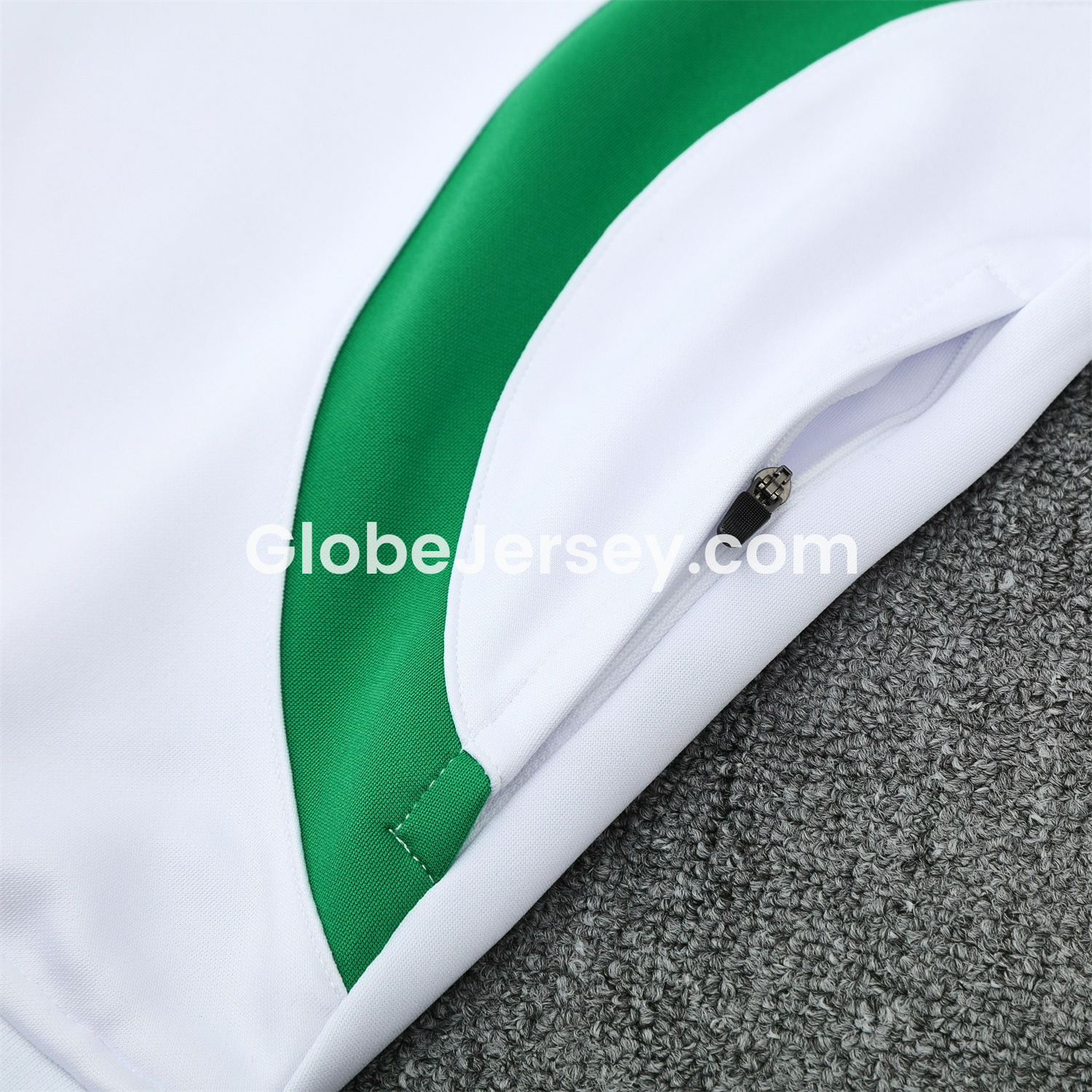 GlobeJersey-Senegal 25-26 Jacket Training Tracksuit - White Jackets & Green Pants