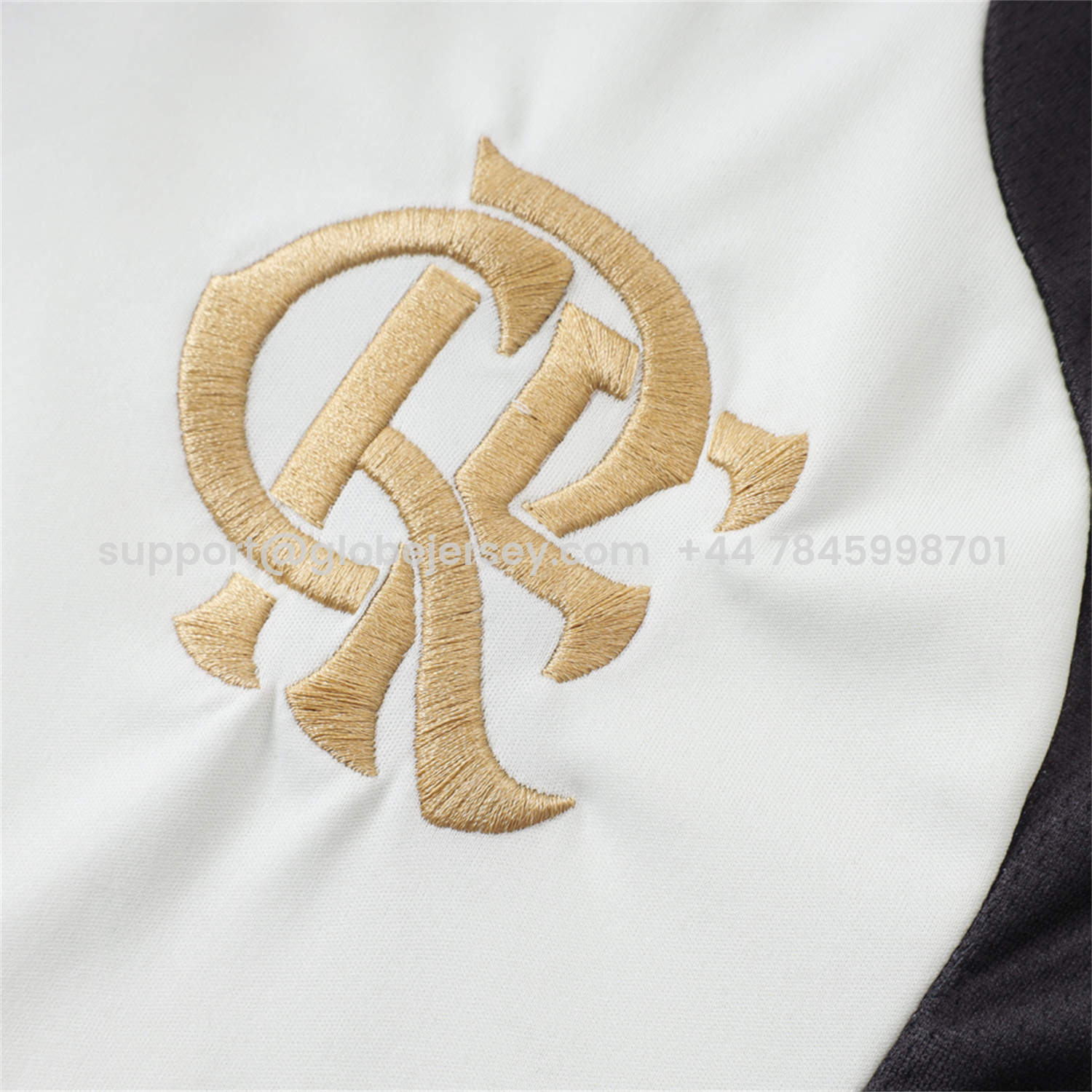 GlobeJersey-Flamengo 2026 Long Sleeve Training Set - White Top & Black Pants