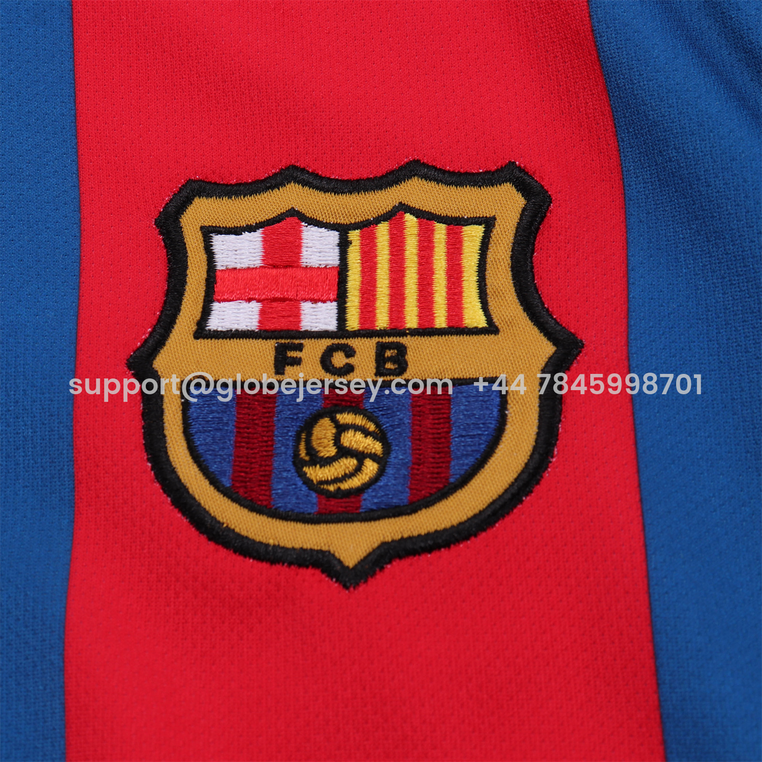 GlobeJersey-Retro Barcelona 2004-05 Home Kids Kit