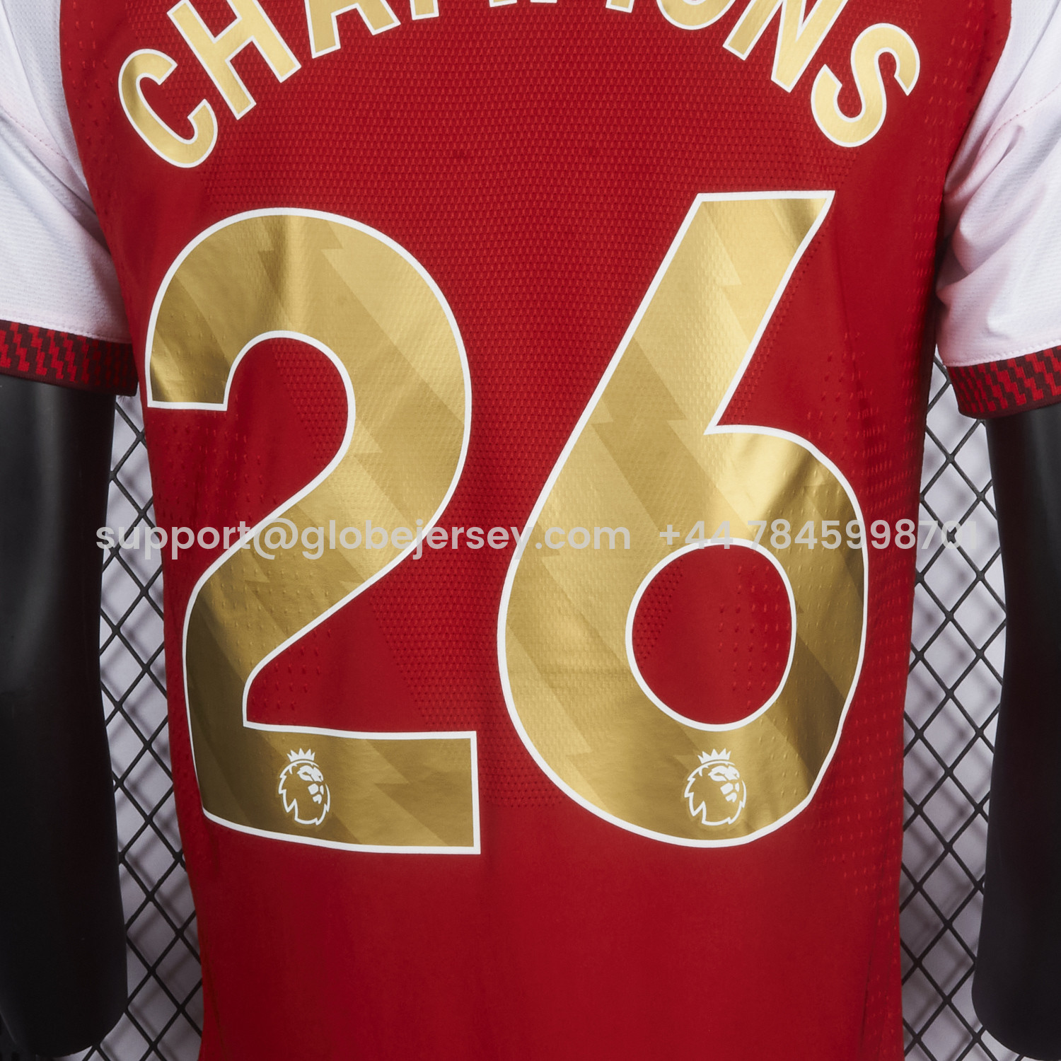 GlobeJersey-【Champion 26 Font】Arsenal 26-27 Home Jersey - Player Version