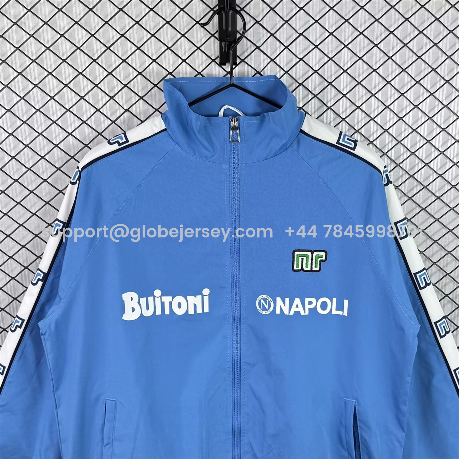 GlobeJersey-Retro Napoli 1987-88 Blue Windbreaker
