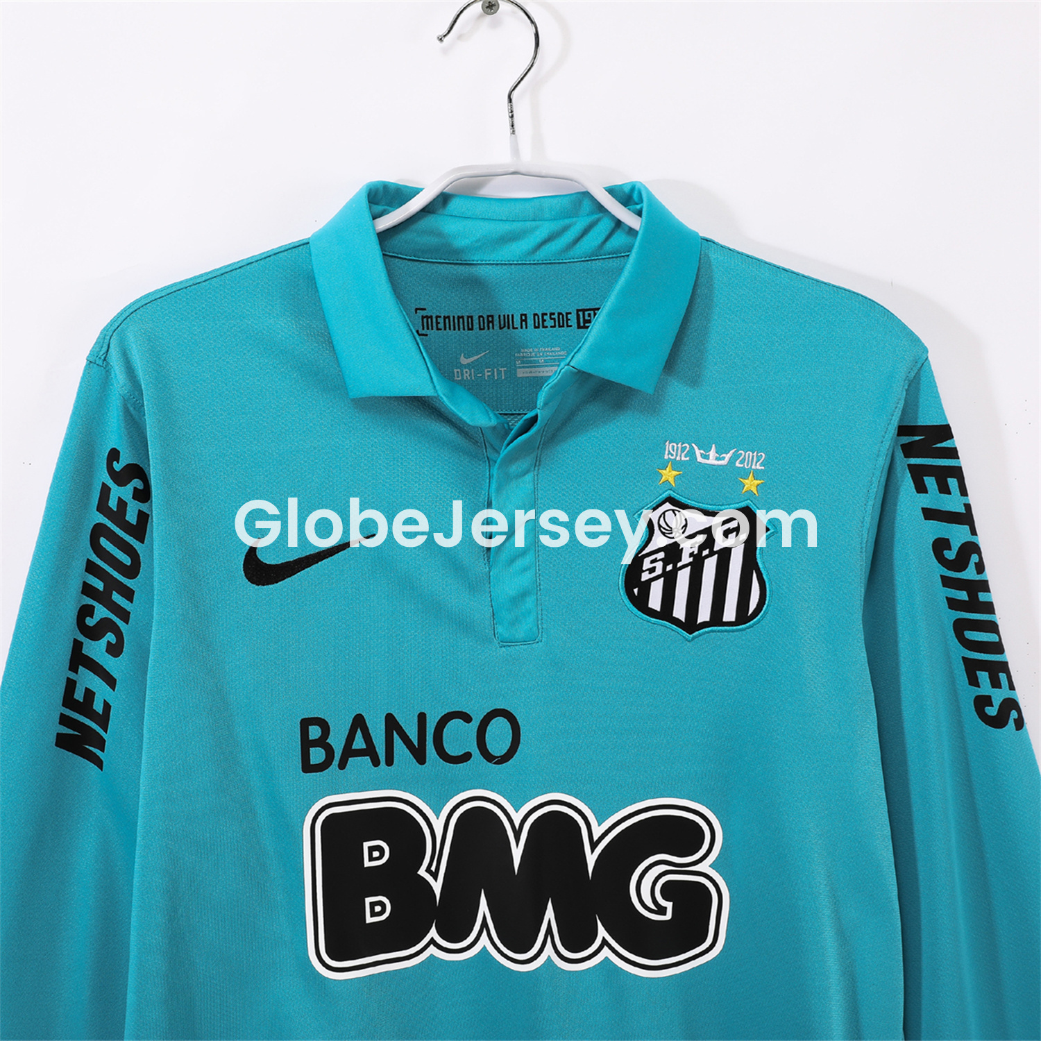 GlobeJersey-Retro Santos 2012 Third Long Sleeve Jersey