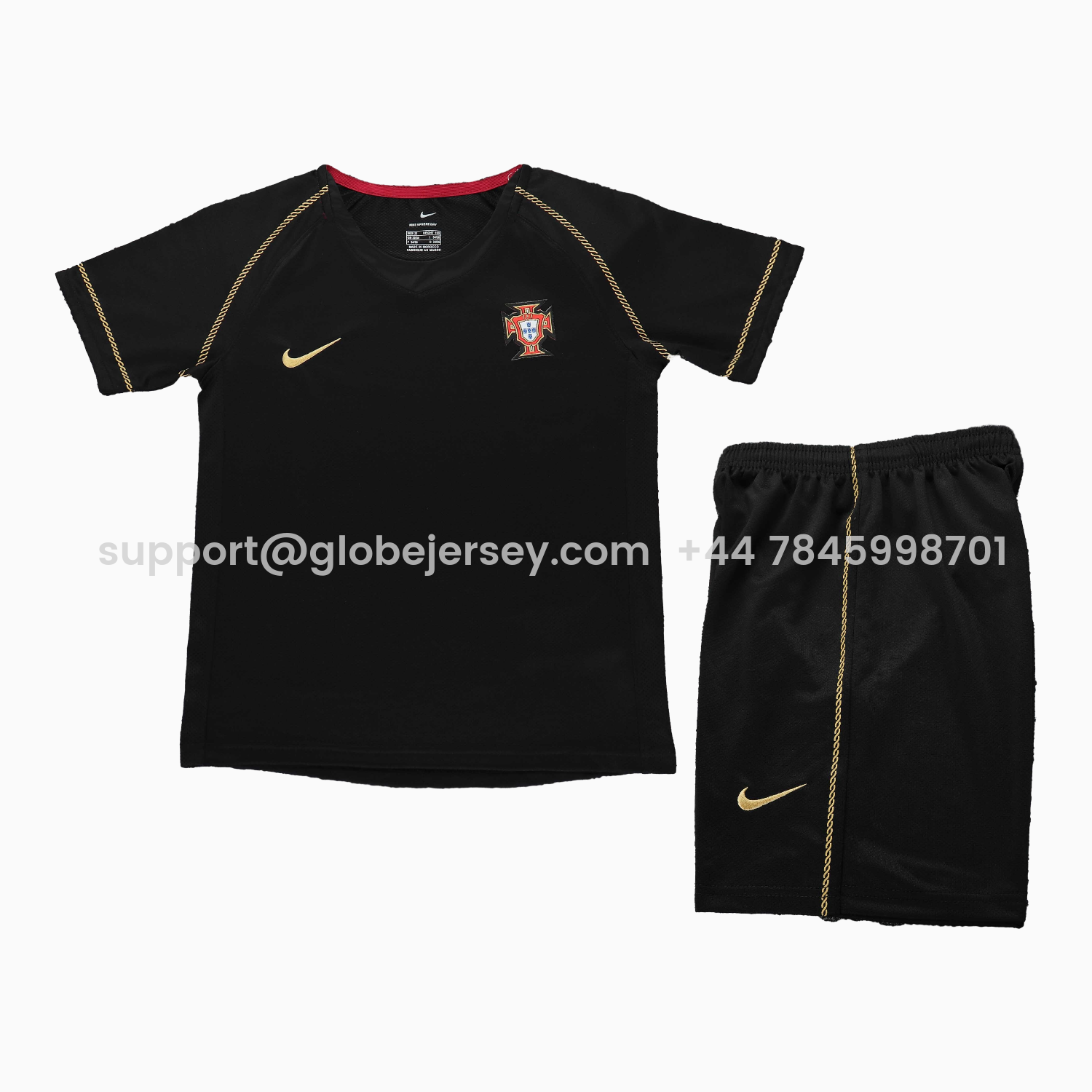 GlobeJersey-Retro Portugal 2006 Away Kids Kit