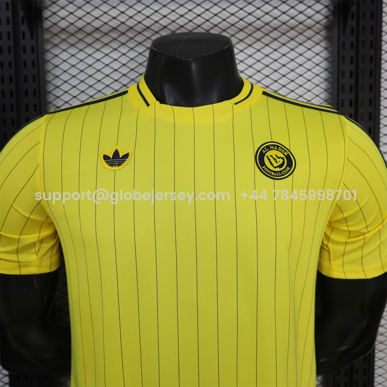 GlobeJersey-Al Nassr Riyadh Victory 25-26 Terrace Icon Retro Casual Style Yellow Jersey - Player Version