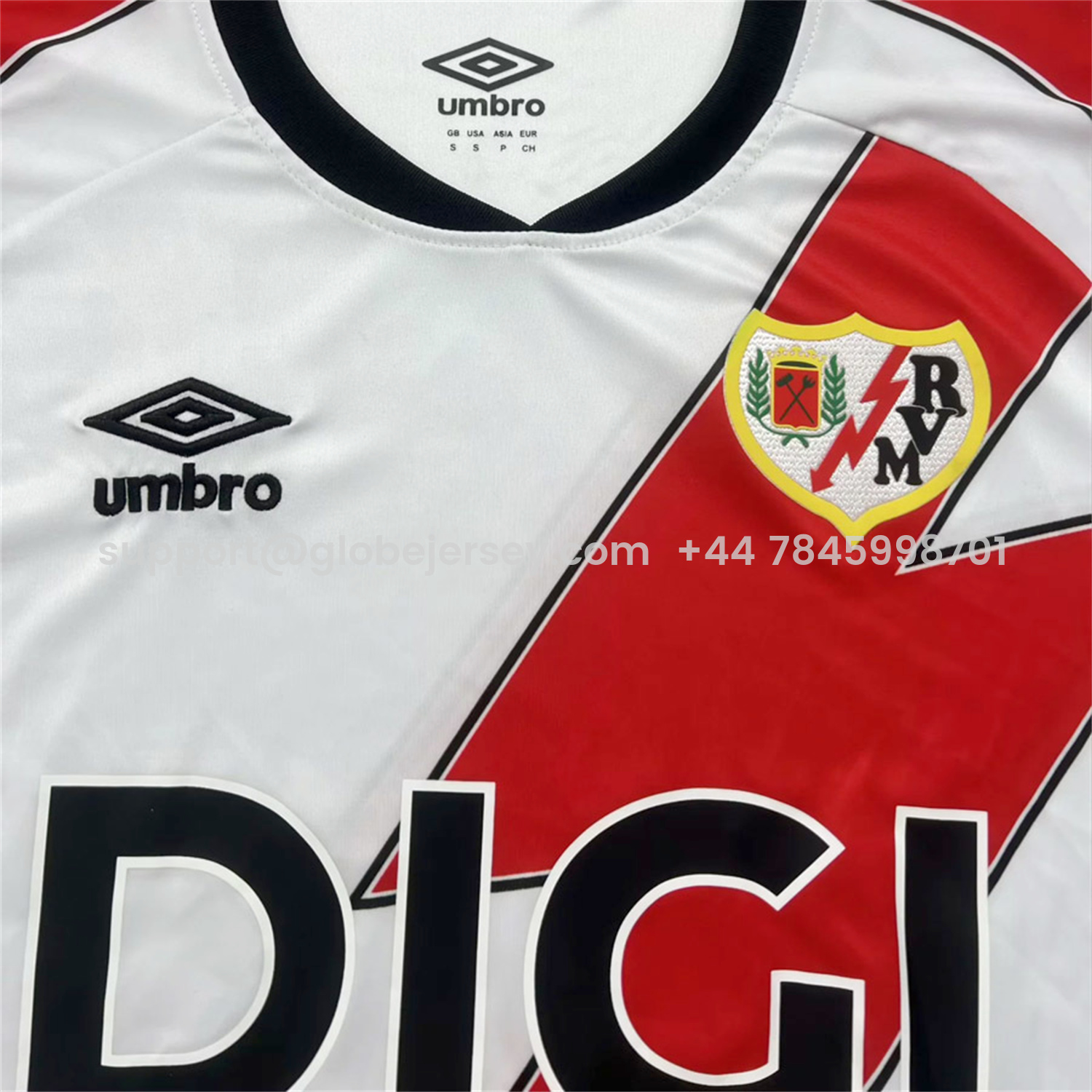 GlobeJersey-Rayo Vallecano 25-26 Home White Jersey - Fans Version