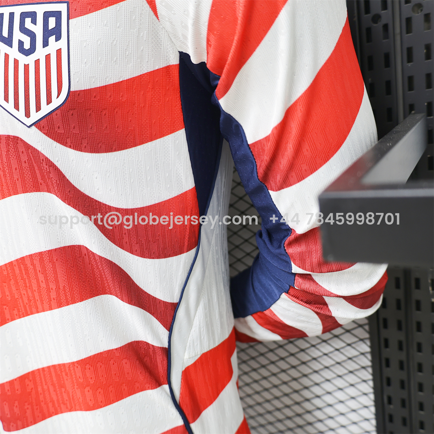 GlobeJersey-【Back Blank】United States USA 2026 Home Long Sleeves Jersey - Player Version
