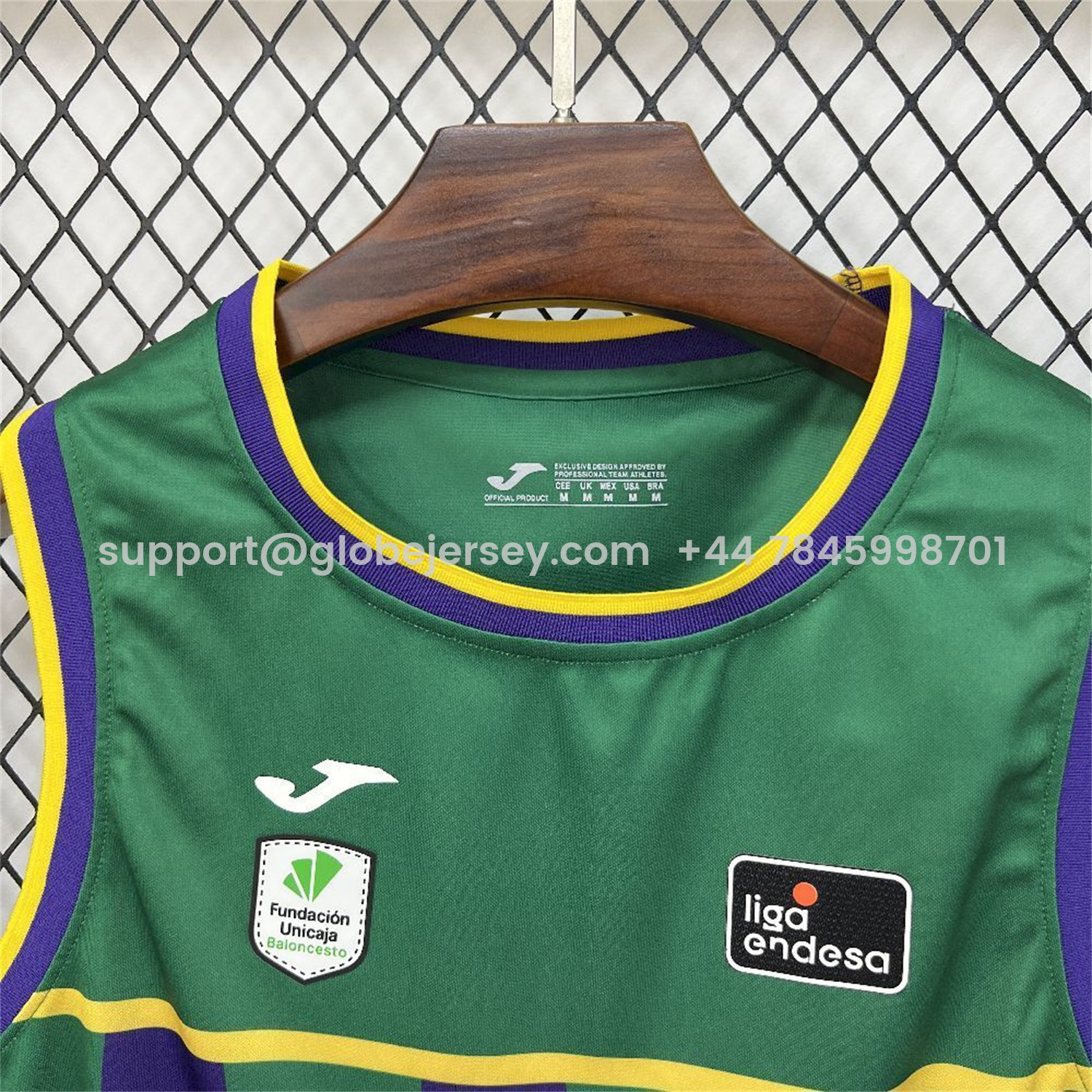 GlobeJersey-Malaga 25-26 Green Basketball Training Vest - Fans Version