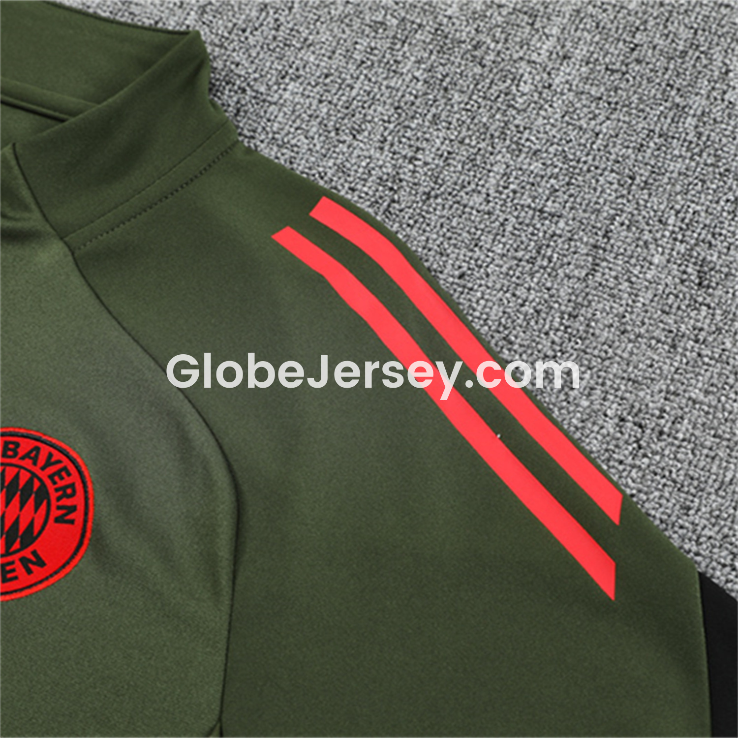 GlobeJersey-Bayern Munich 25-26 Kid Long Sleeves Training Set - Green Top & Black Pants
