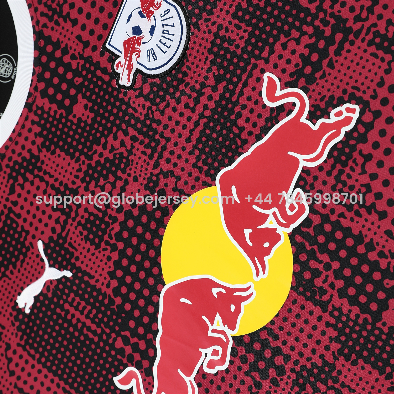GlobeJersey-RB Leipzig 25-26 Short-Sleeve Training Set- Red Top & Black Shorts