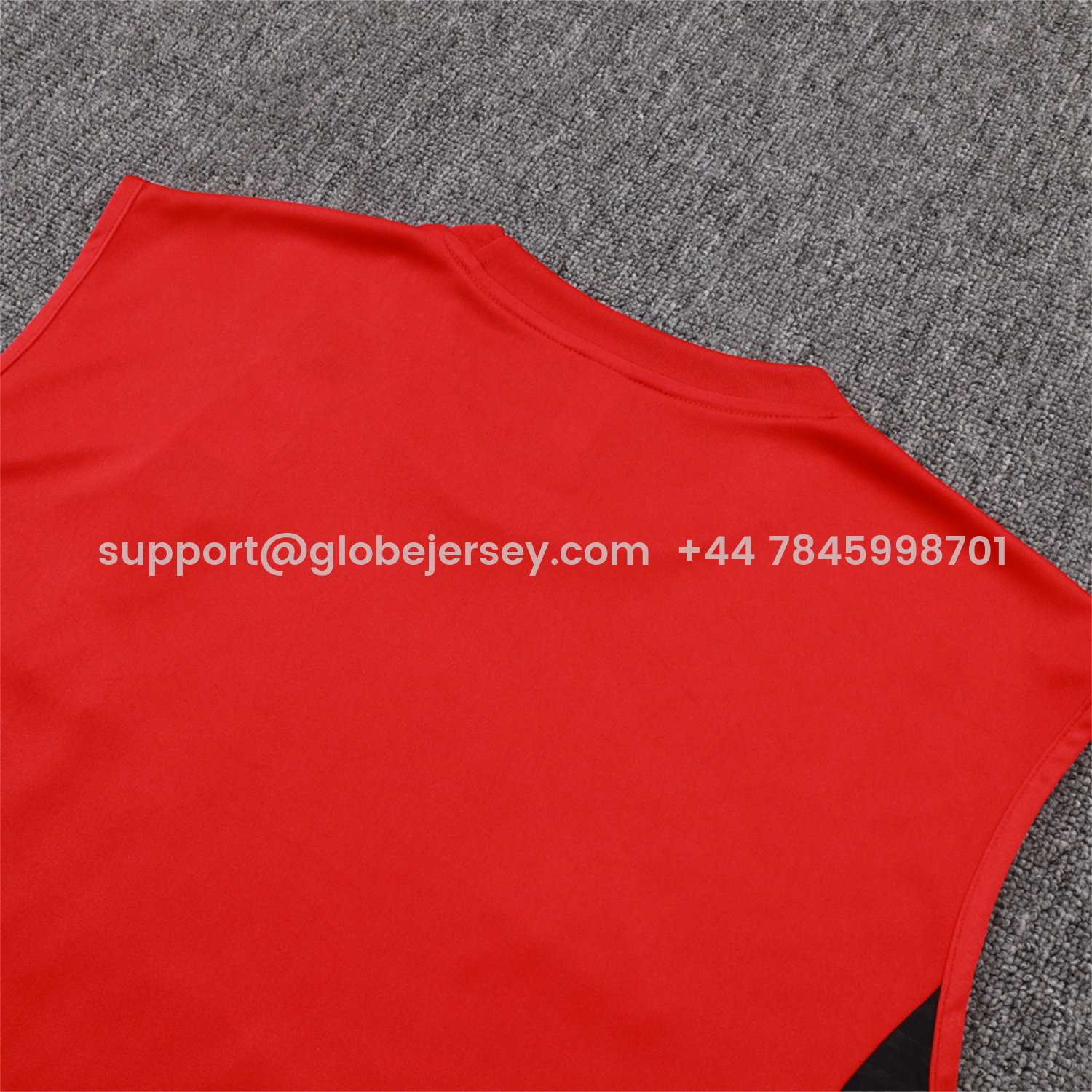 GlobeJersey-Liver.pool 25-26 Vest Training Set - Red Vest & Black Shorts