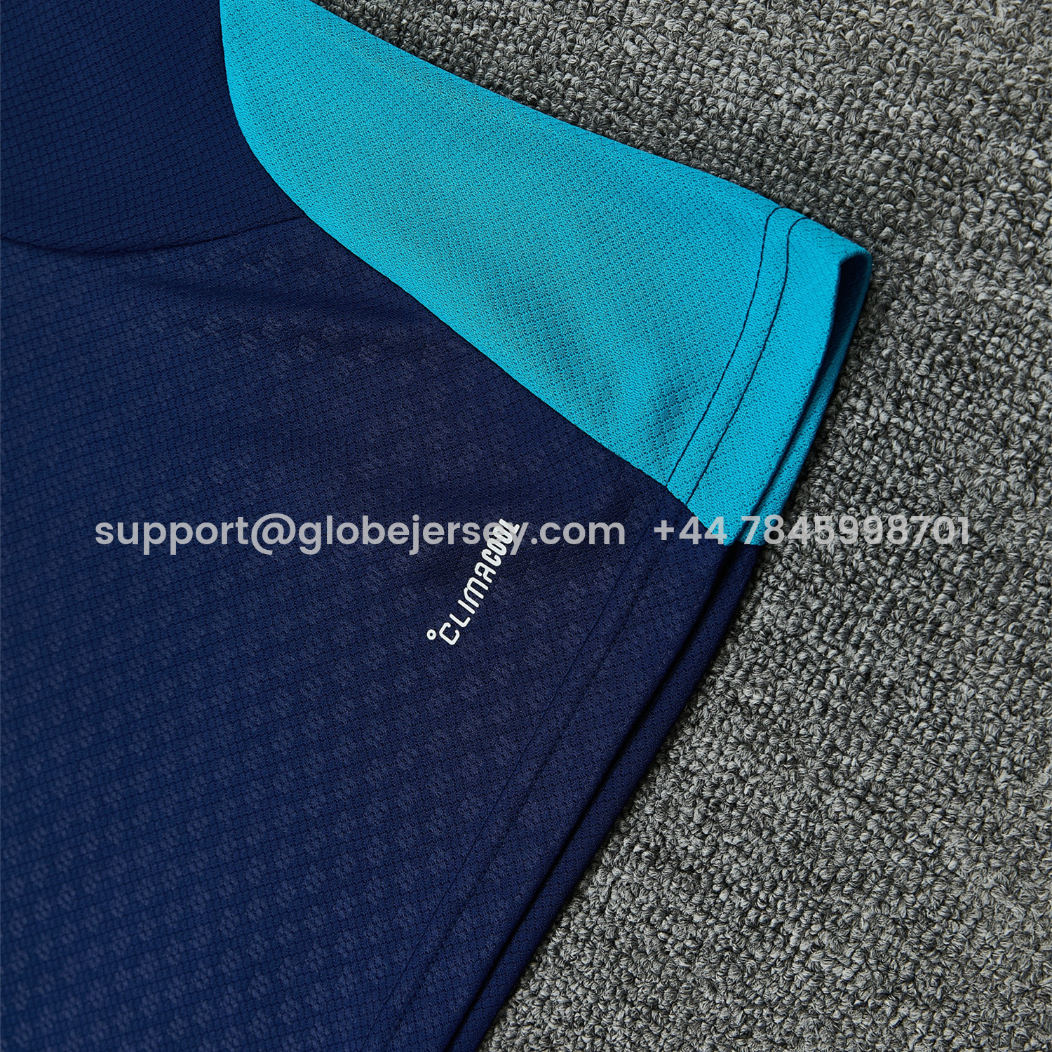 GlobeJersey-Spain 2026 Short-Sleeve Training Set - Dark Blue Top & Dark Blue Pants