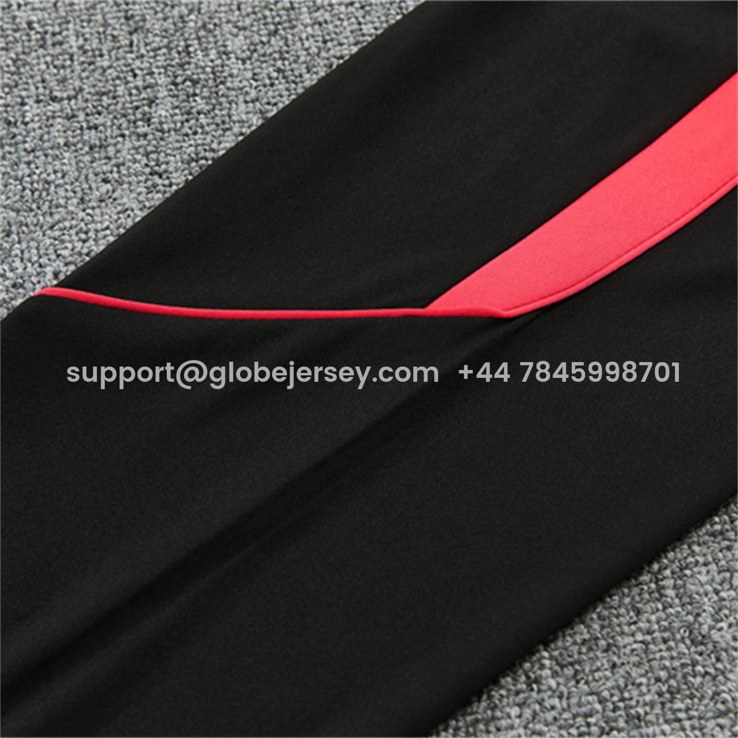 GlobeJersey-Brazil X JD 2026 Long Sleeves Training Set - Black Top And Black Orange Pants