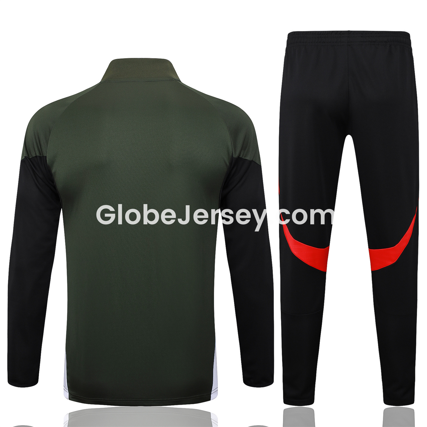 GlobeJersey-Bayern Munich 25-26 Jacket Training Tracksuit - Army Green Top and Black Pants