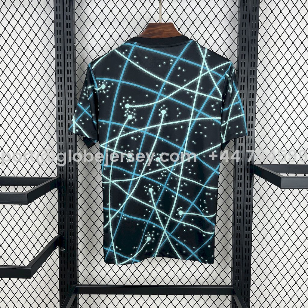 GlobeJersey-Inter Milan 25-26 Black Blue Pre-Match Training Jersey - Fans Version