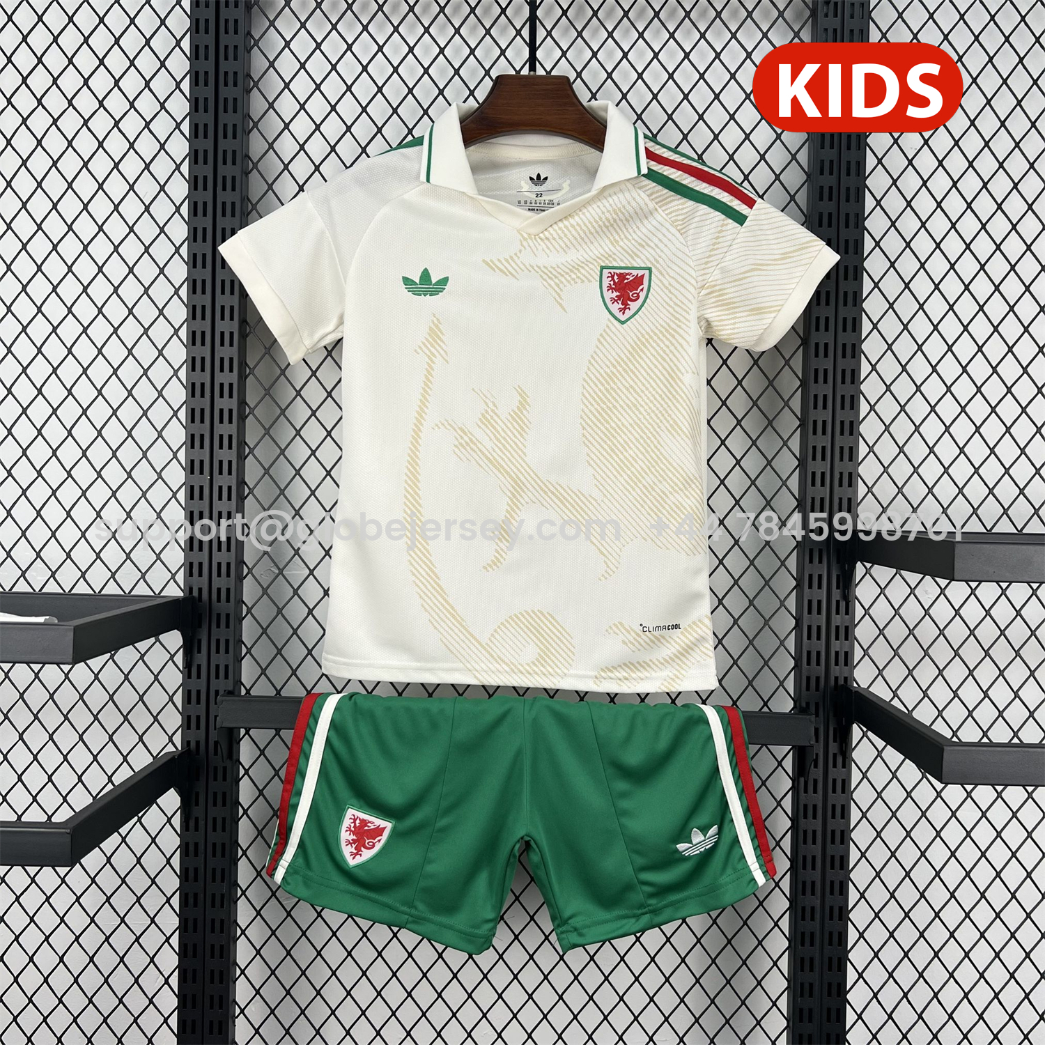 GlobeJersey-Wales 2026 Away Kids Kit