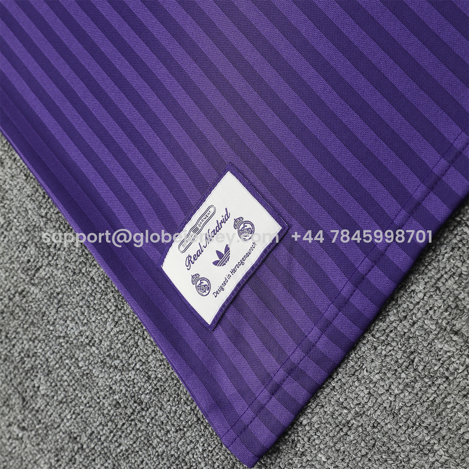 GlobeJersey-Real Madrid 25-26 Short-Sleeve Training Set - Pure Purple Top & Purple Shorts