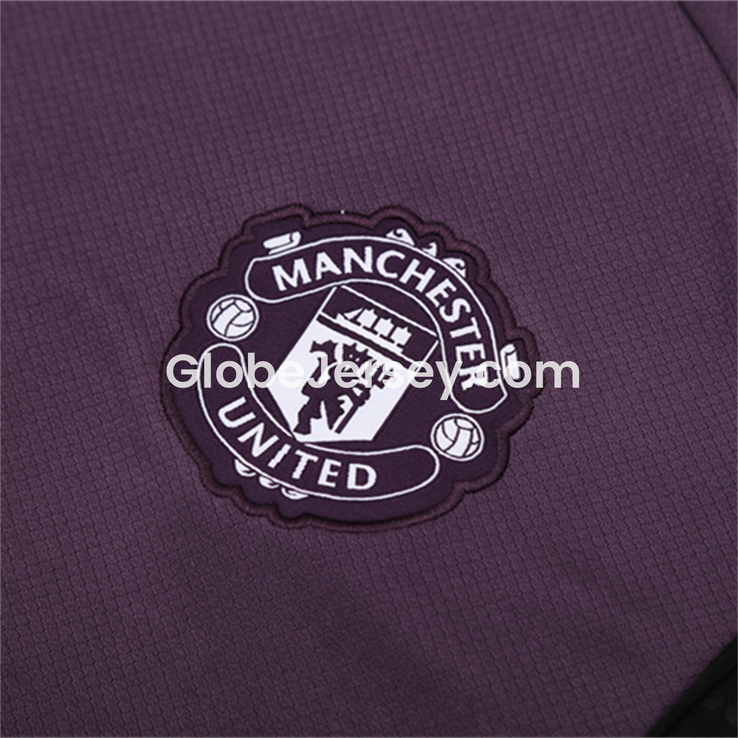 GlobeJersey-Manchester United 25-26 Kids Short-Sleeve Training Set - Purple Top & Black shorts