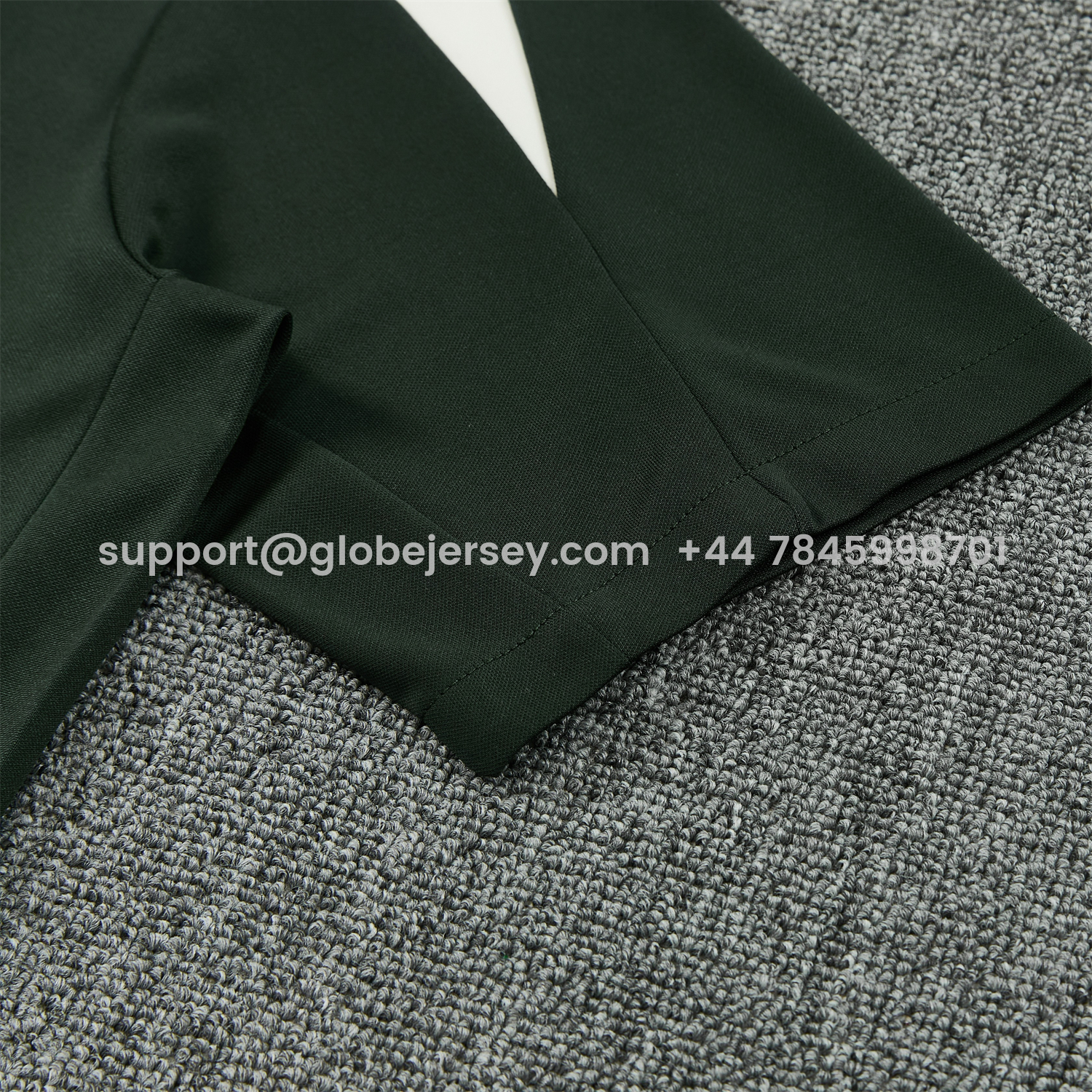 GlobeJersey-C.H.E.L.S.E.A 25-26 Short-Sleeve Training Set - Dark Green With White Accents Top & Pants