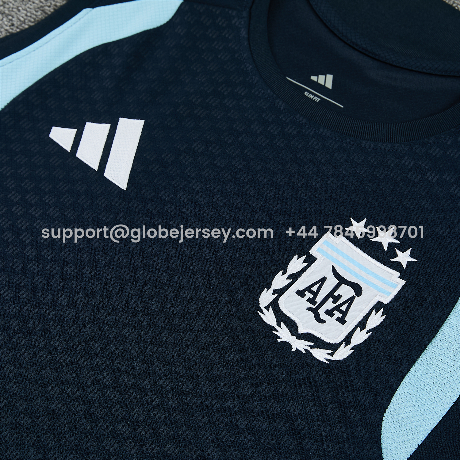 GlobeJersey-Argentina 2026 Vest Training Set - Dark Blue Top & Dark Blue Pants
