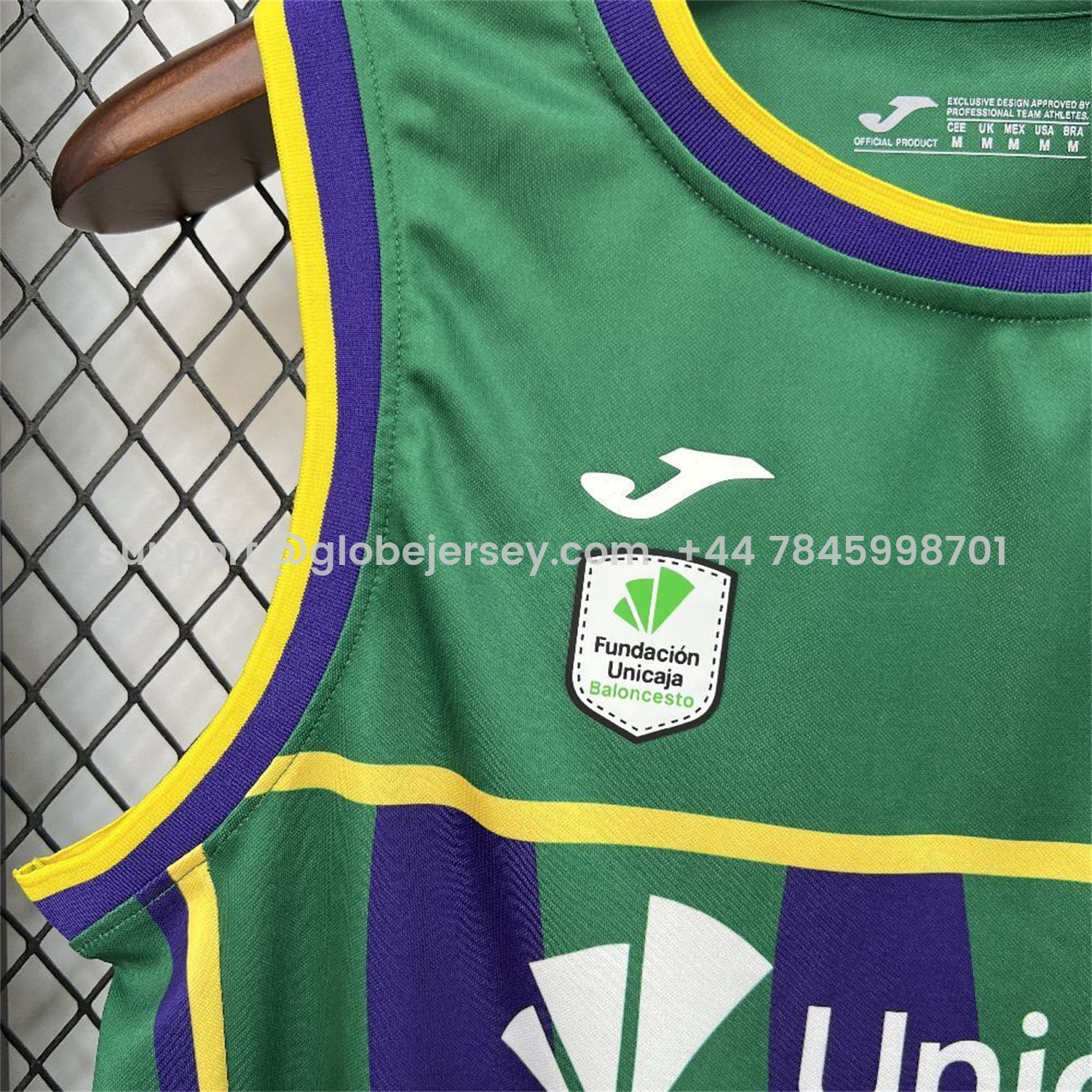 GlobeJersey-Malaga 25-26 Green Basketball Training Vest - Fans Version