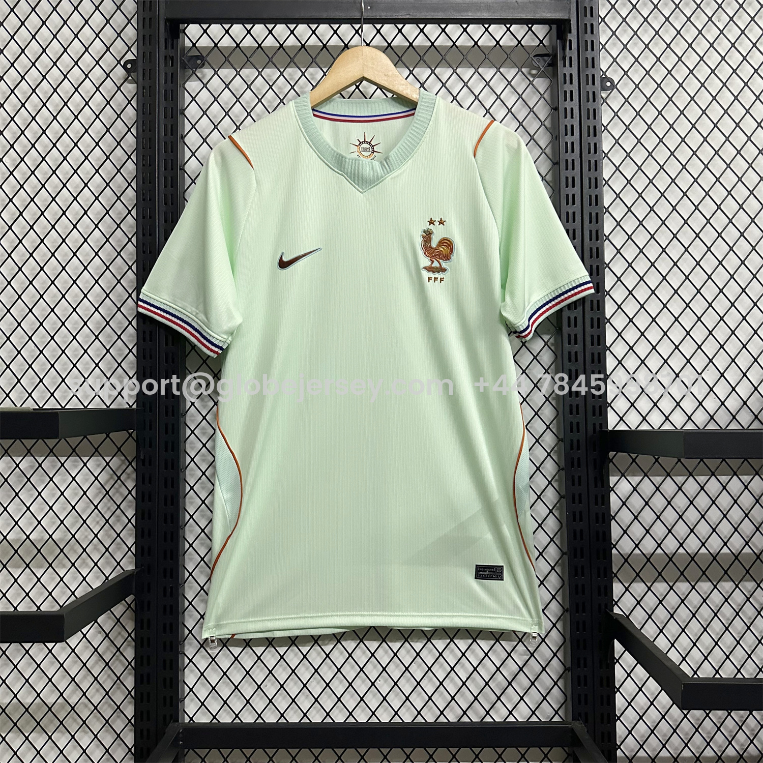 GlobeJersey-France 2026 Away Mint Green Jersey - Fans Version
