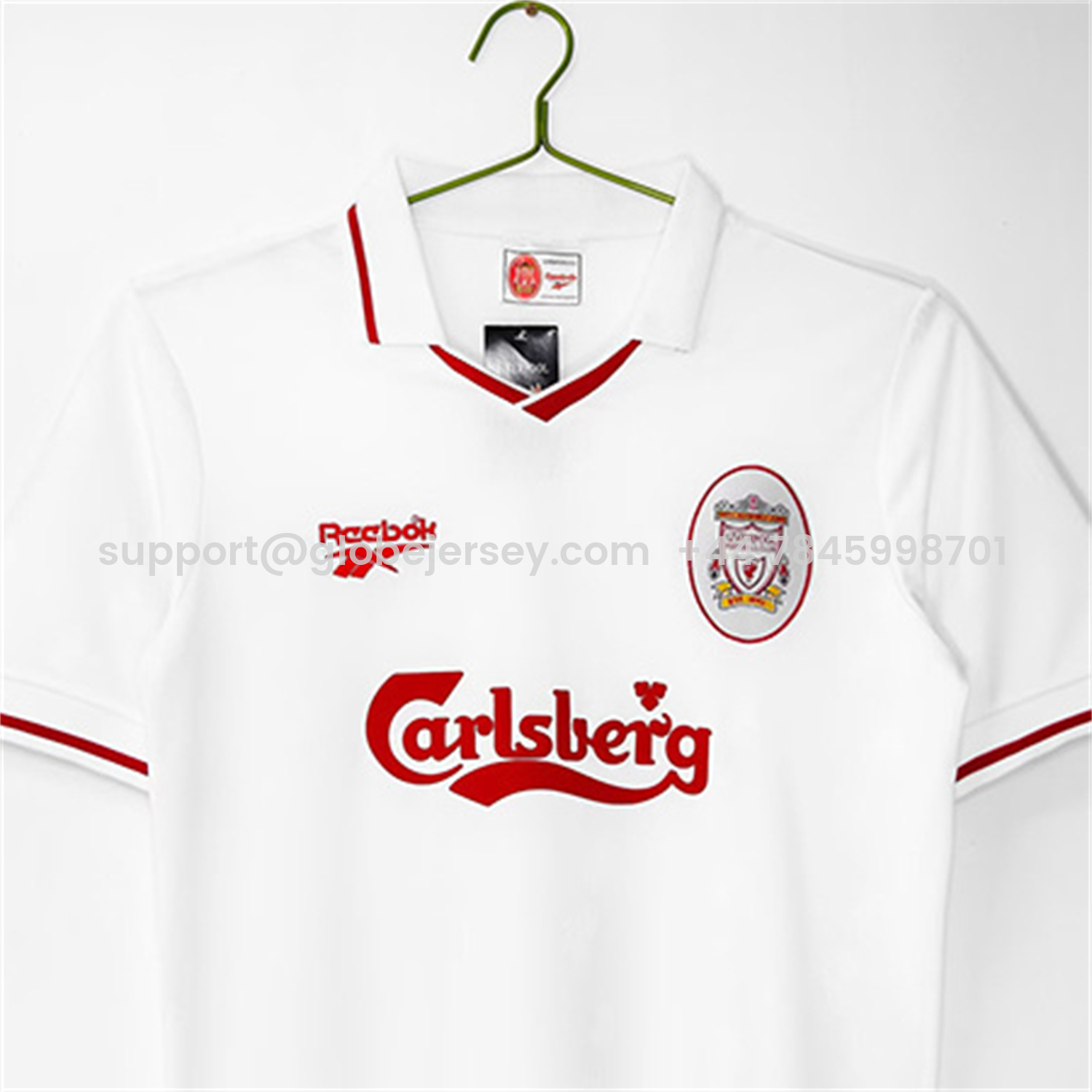 GlobeJersey-Retro Liver.pool 1996-97 Away White Jersey
