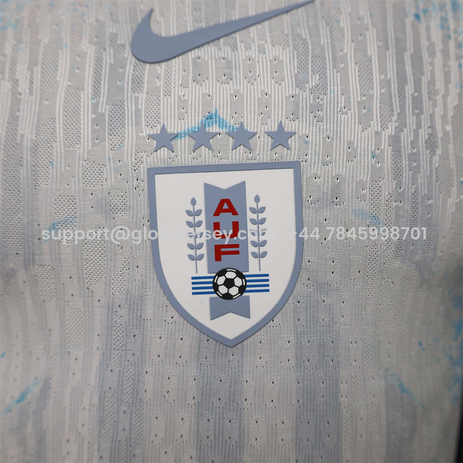 GlobeJersey-Uruguay 2026 White With Blue Special Jersey - Player Version