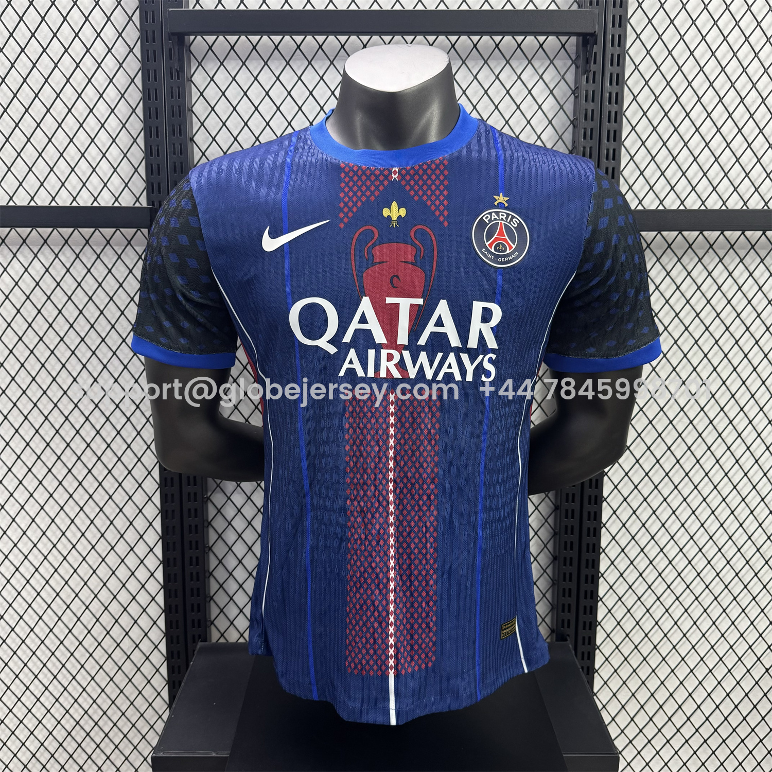 GlobeJersey-Paris Saint-Germain PSG 25-26 Champion Blue Special Edition Jersey With Star - Player Version