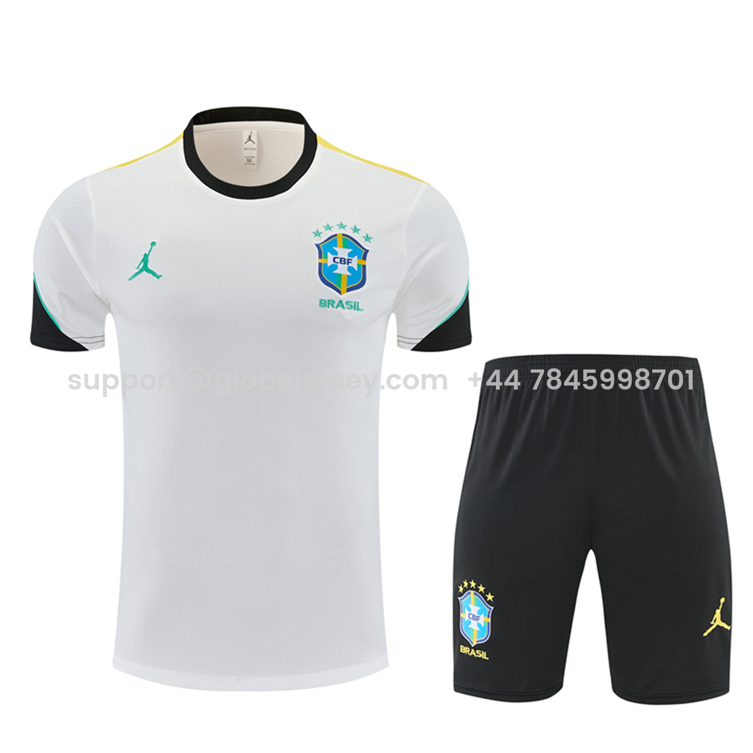 GlobeJersey-Brazil 2026 Short-Sleeve Training Set - Colors Top & Colors Pants