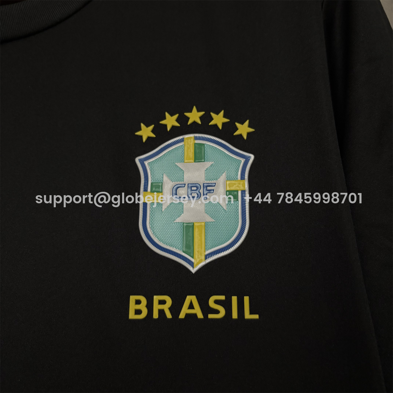 GlobeJersey-Brazil 2026 Pure Black Training Jersey - Fans Version