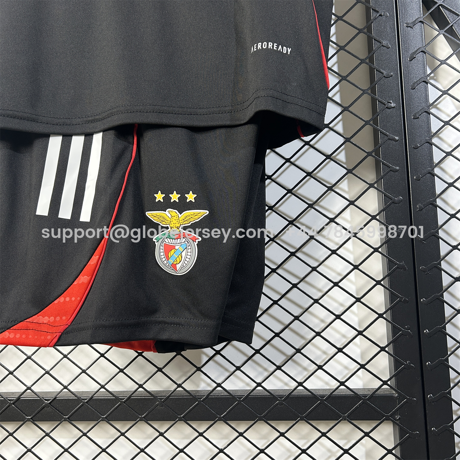 GlobeJersey-Benfica 25-26 Black Training Kids Kit