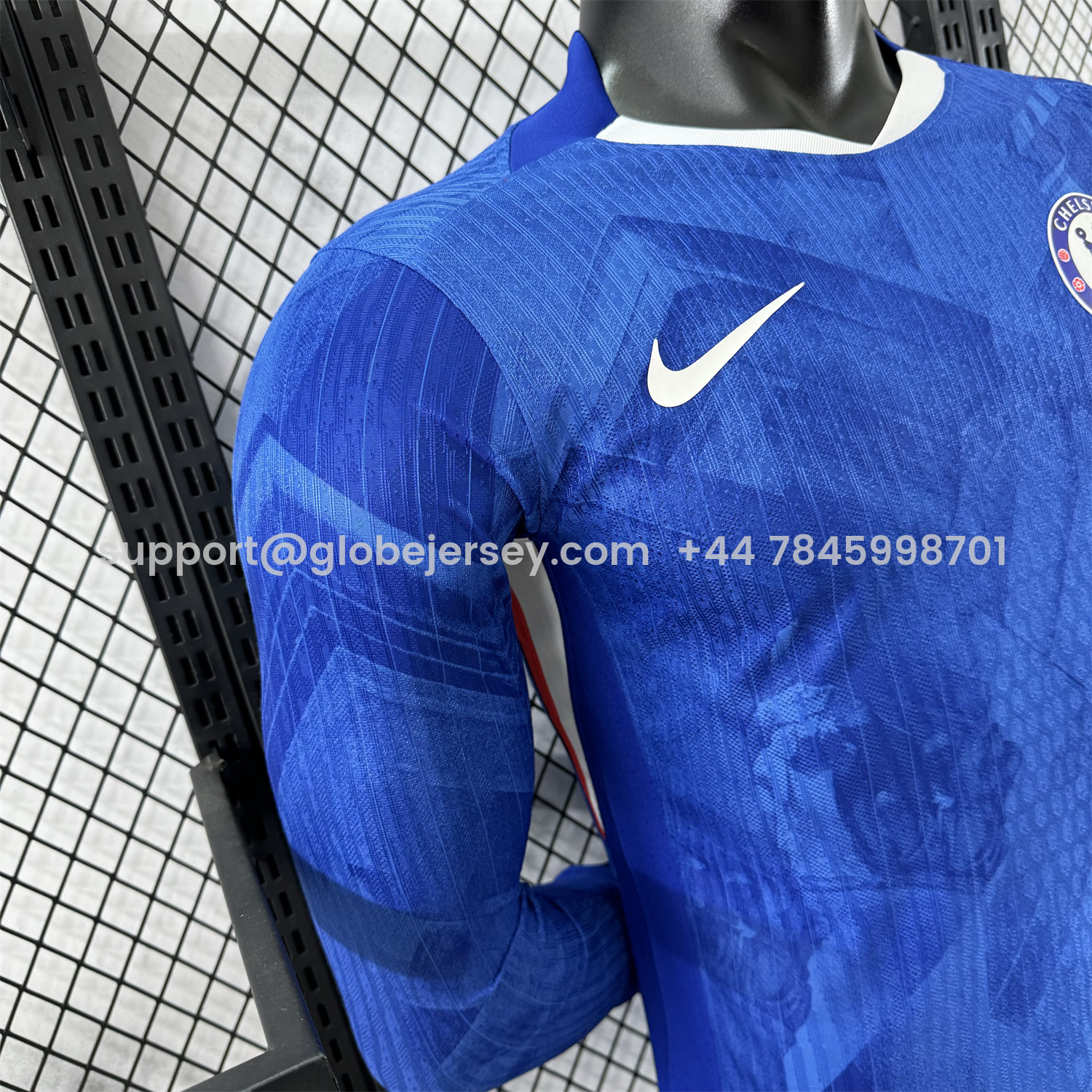 GlobeJersey-C.H.E.L.S.E.A 25-26 Home Unsponsored Blue Long Sleeves Jersey - Player Version