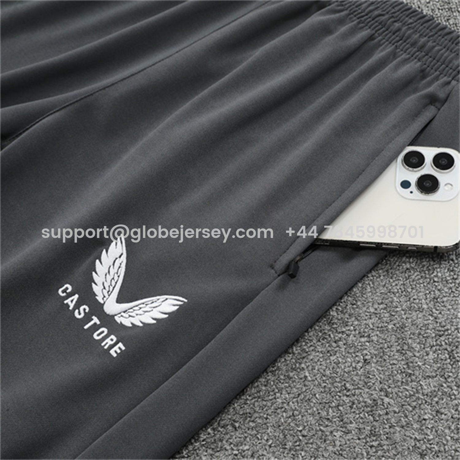 GlobeJersey-Feyenoord 25-26 Kids Long Sleeve Training Set - Dark Gray Top & Dark Gray Pants