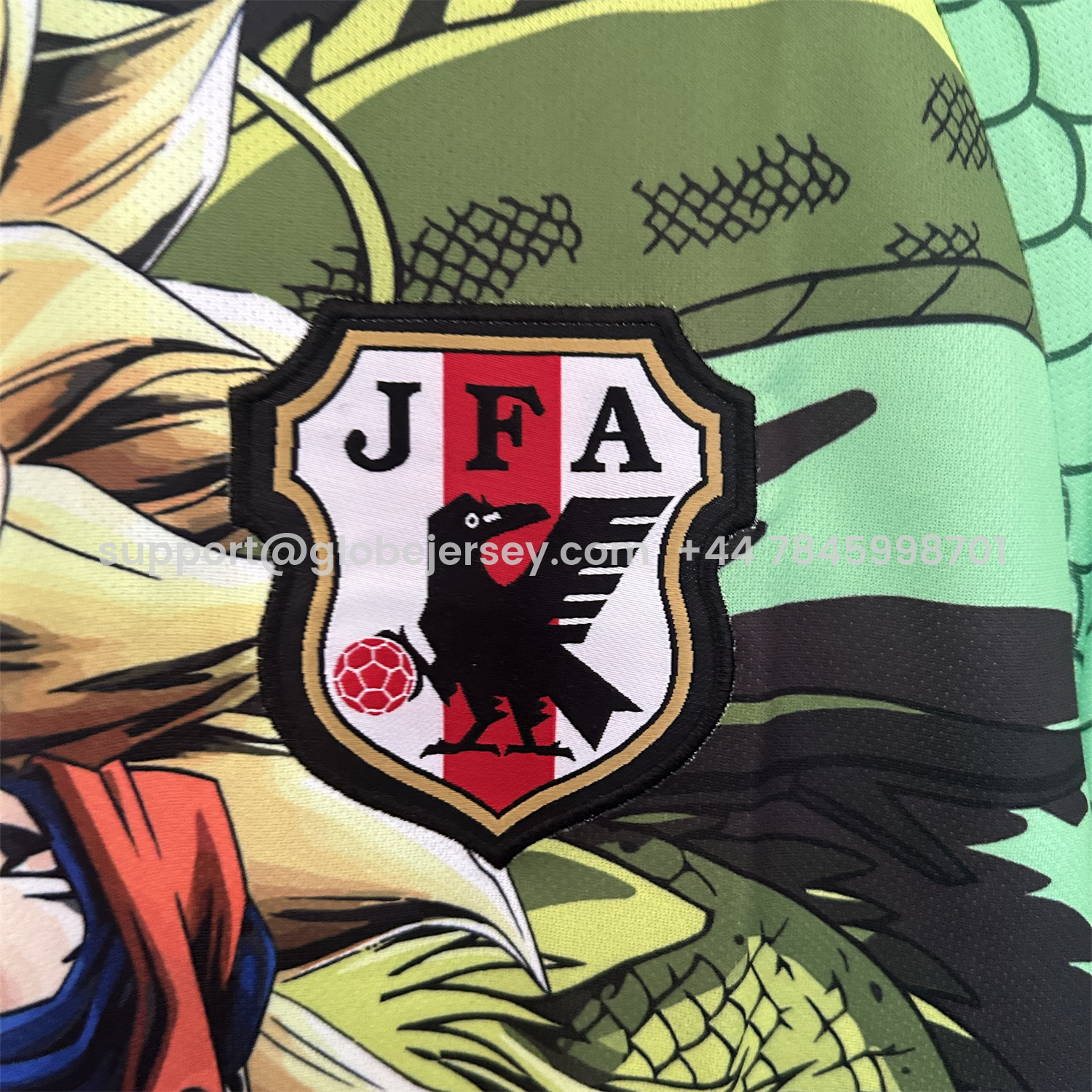GlobeJersey-Japan 25-26 Dragon Ball Golden Hair Goku Green Special Jersey - Fans Version