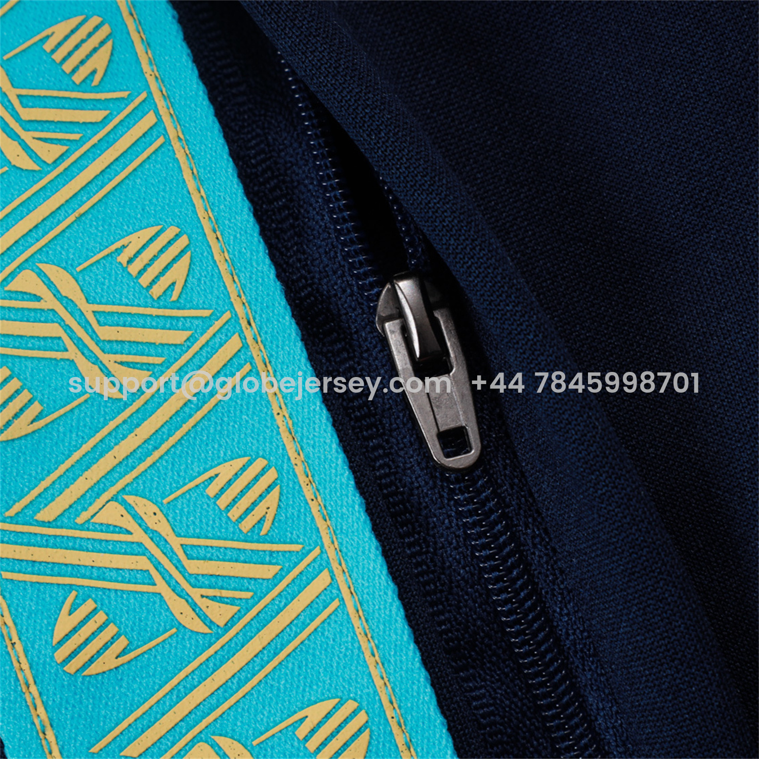 GlobeJersey-Marseille 25-26 Long Sleeve Training Set - White Top & Dark Blue Pants