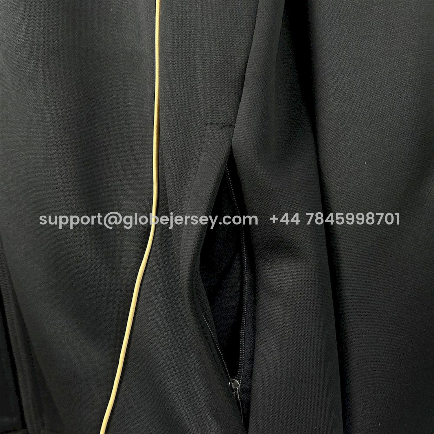 GlobeJersey-Portugal 25-26 Eusebio Special Windbreaker Training Set - Black White Top and Pants