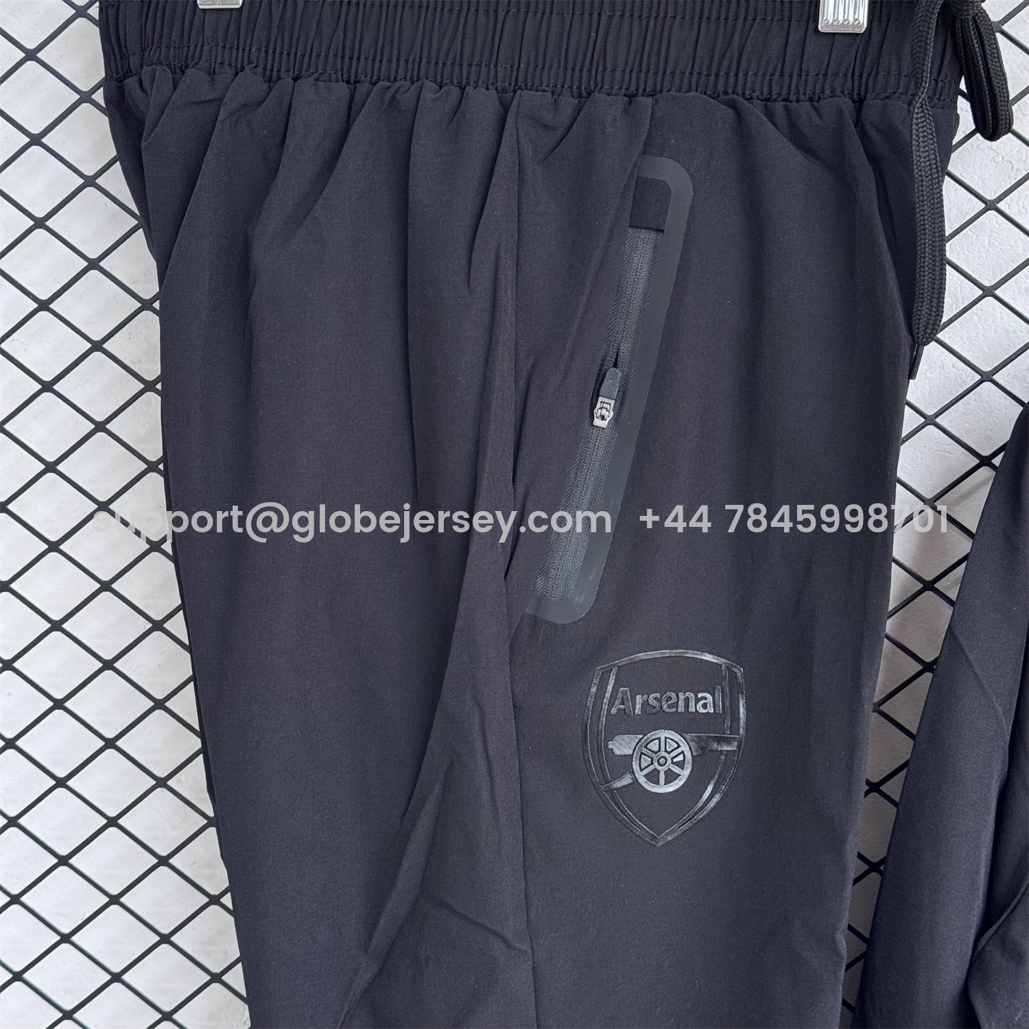 GlobeJersey-Arsenal 25-26 Windbreaker Training Set - Pure Black Top and Pants