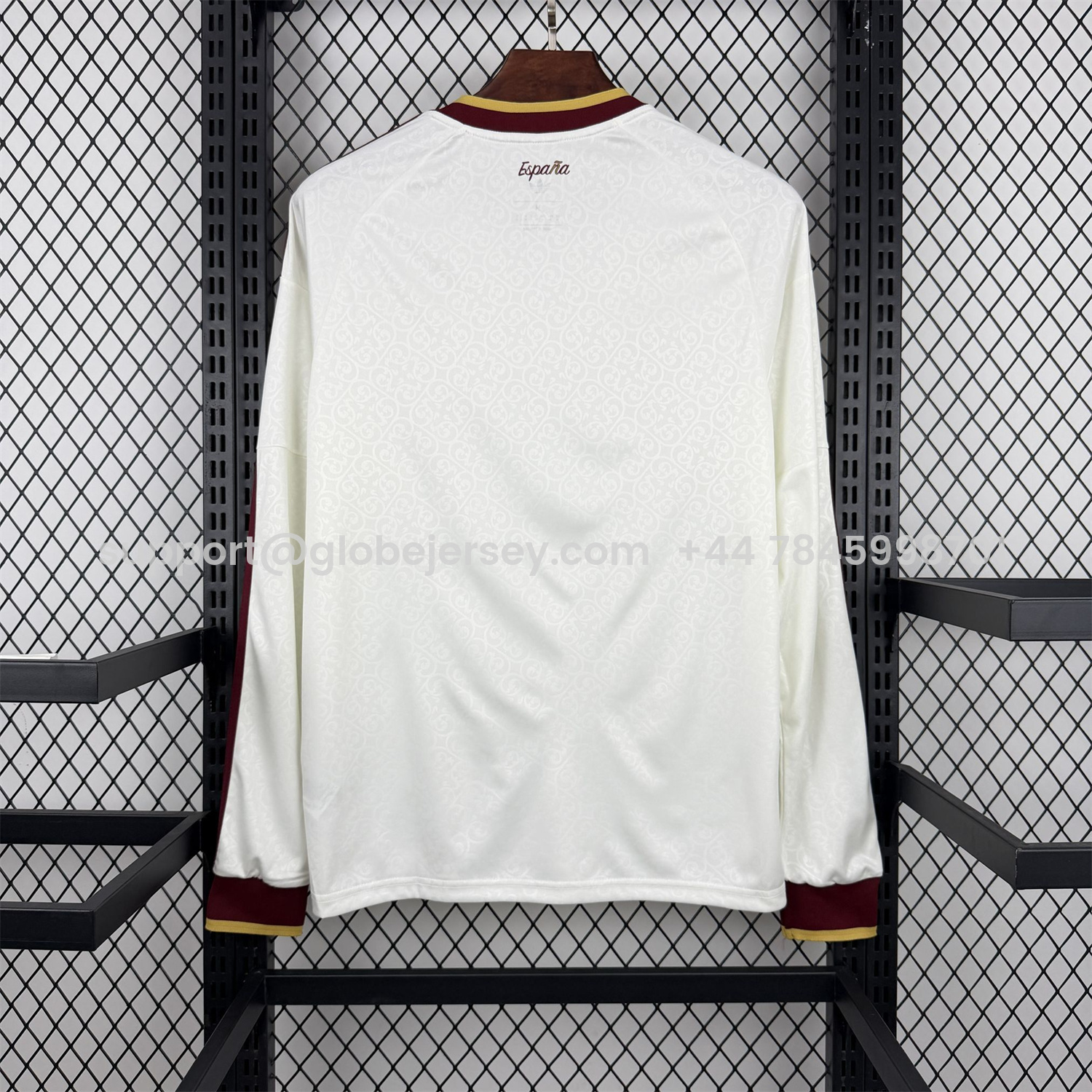 GlobeJersey-Spain 2026 Away Long Sleeves Jersey - Fans Version