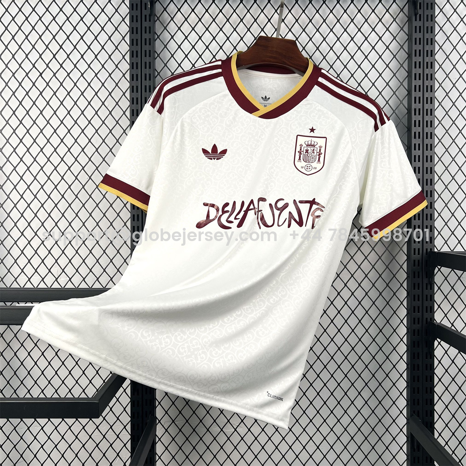 GlobeJersey-Spain 2026 Dellafuente Co-Branded White Jersey - Fans Version
