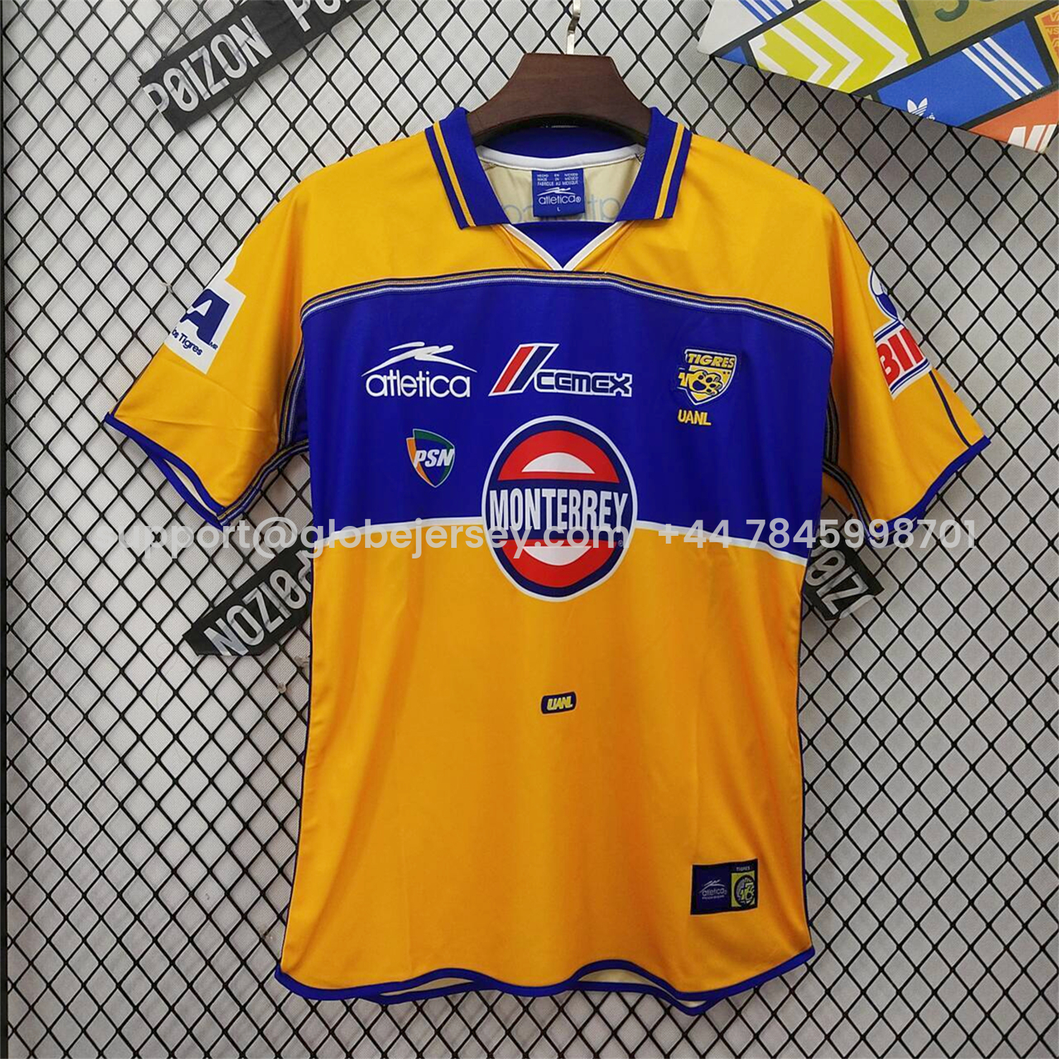 GlobeJersey-Retro Tigres UANL 2000-01 Home Jersey
