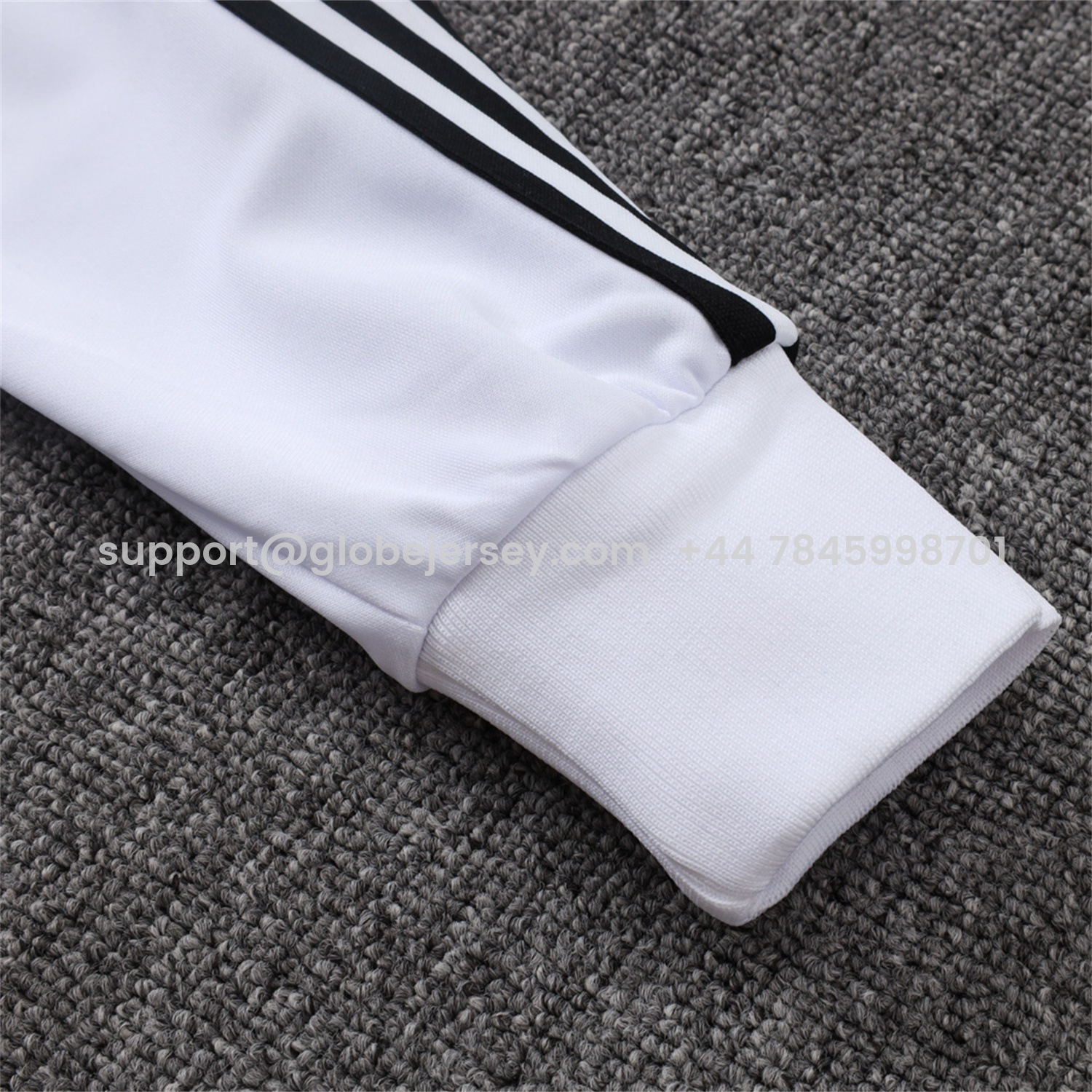 GlobeJersey-Germany 25-26 125th Anniversary Jacket Training Tracksuit - White Jackets & Black Pants