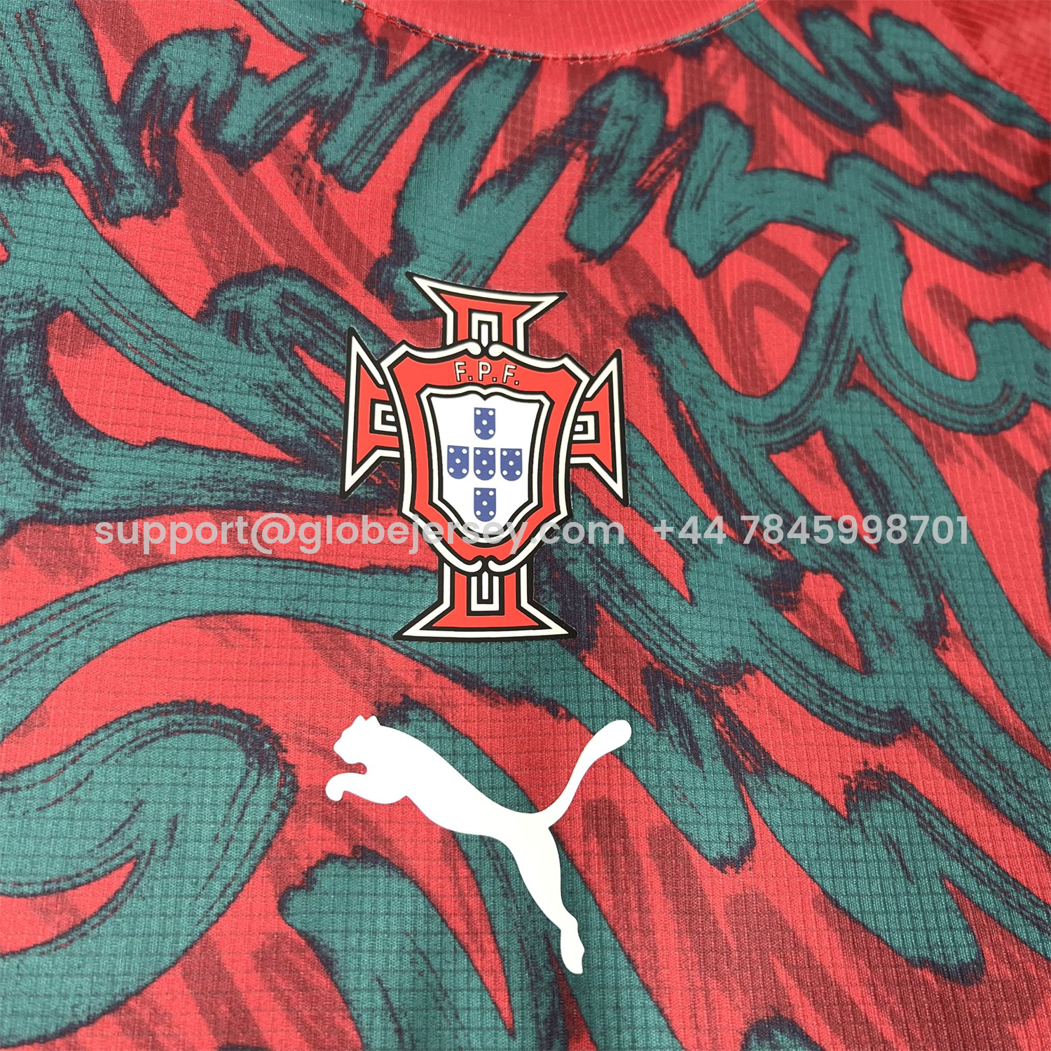 GlobeJersey-Portugal 2026 Pre-Match Deep Red Jersey - Fans Version