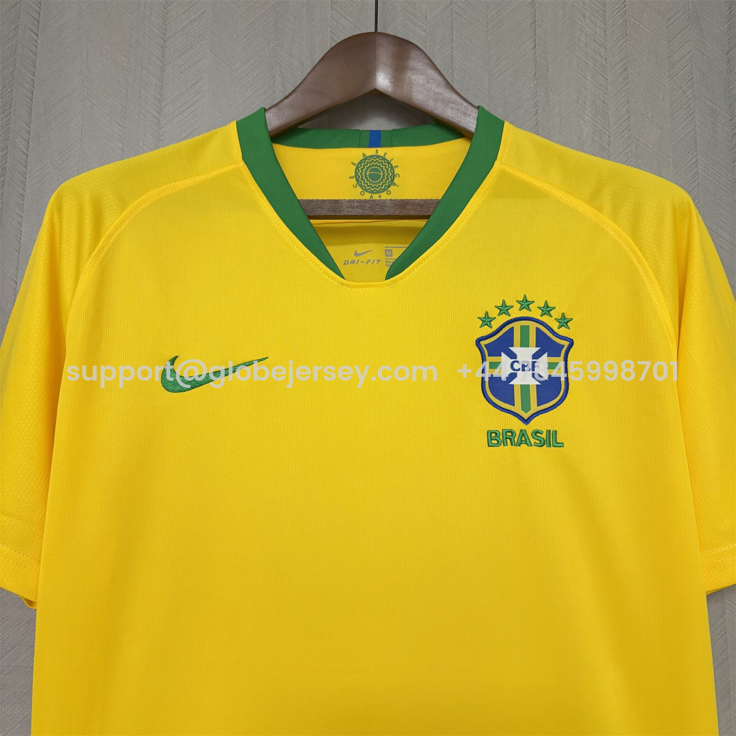GlobeJersey-Retro Brazil 2018 Home Jersey