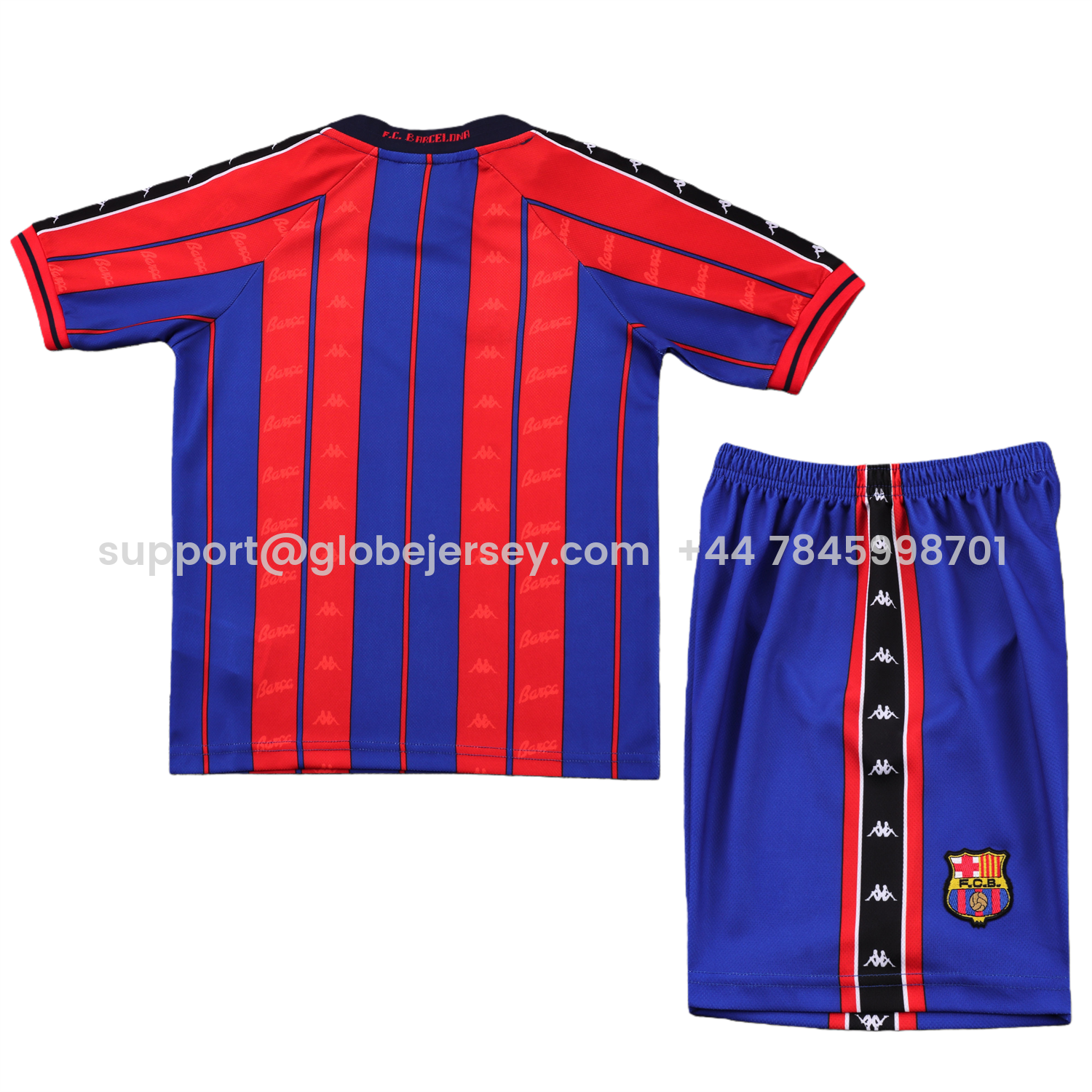 GlobeJersey-Retro Barcelona 1997-98 Home Kids Kit