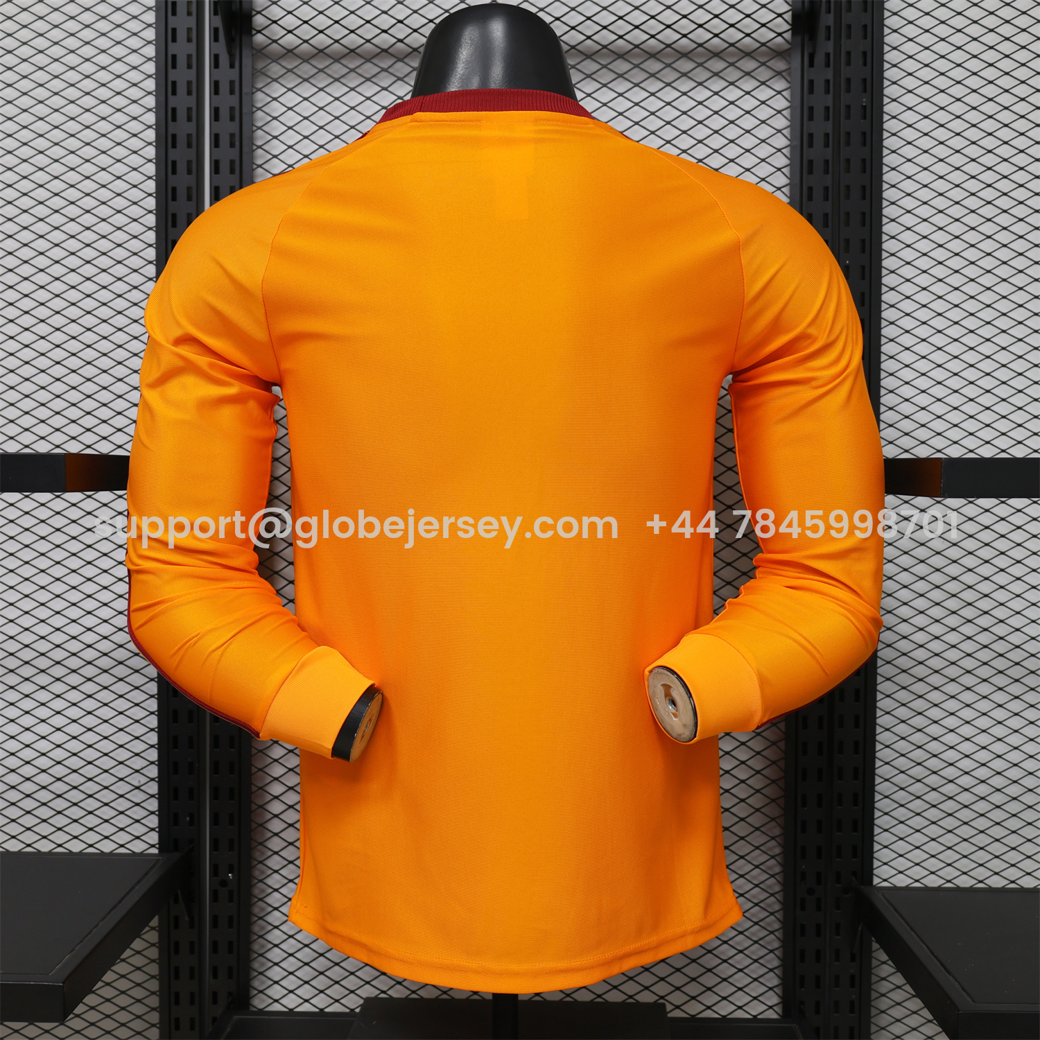 GlobeJersey-AS Roma 25-26 Retro Casual Style Orange Special Long Sleeves Jersey - Player Version
