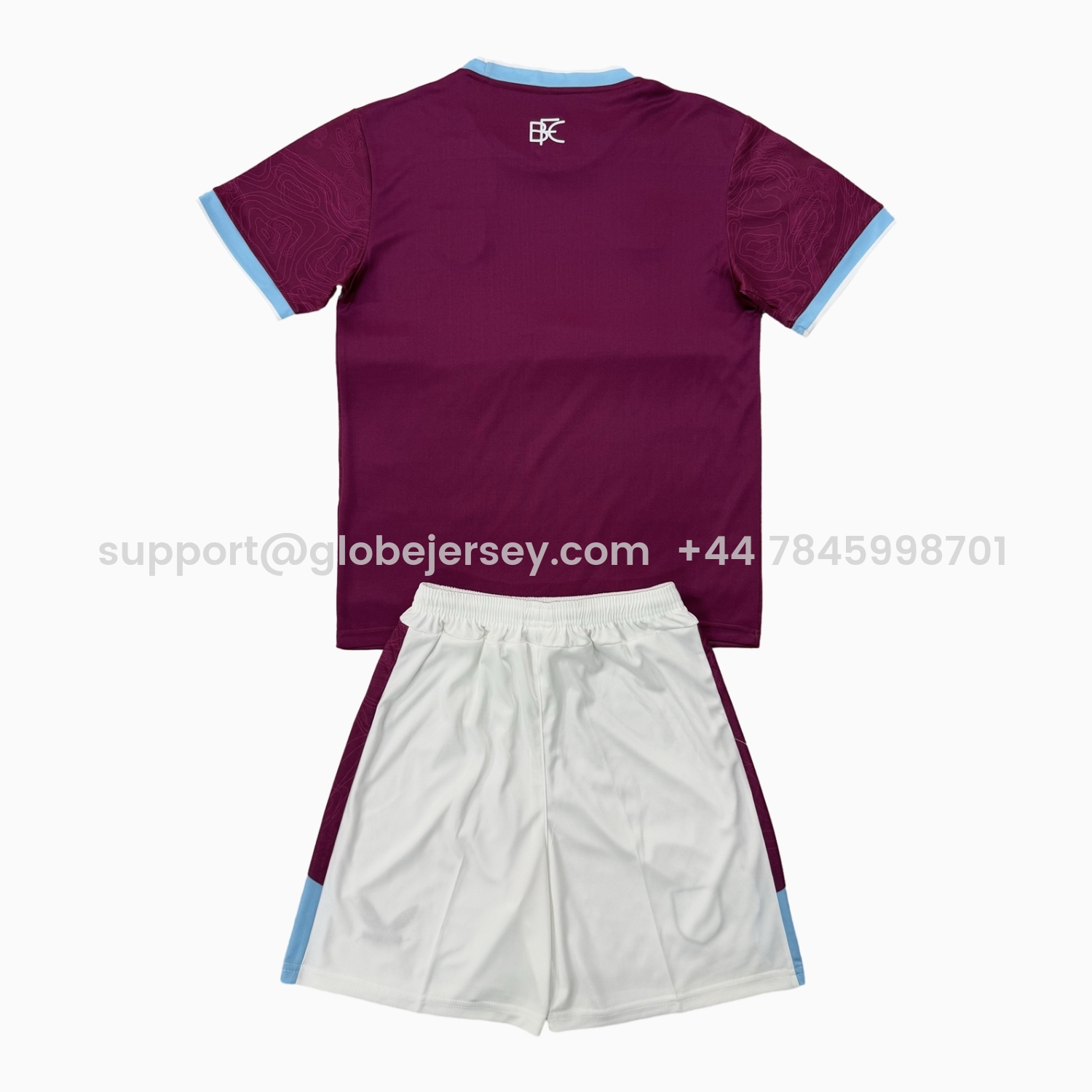 GlobeJersey-Burnley 25-26 Home Men's Adult Jersey Set - Fans Version